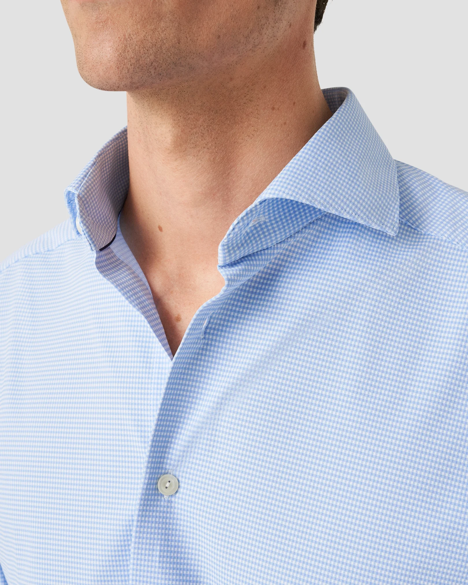Eton - Micro Check Four-Way Strech Shirt