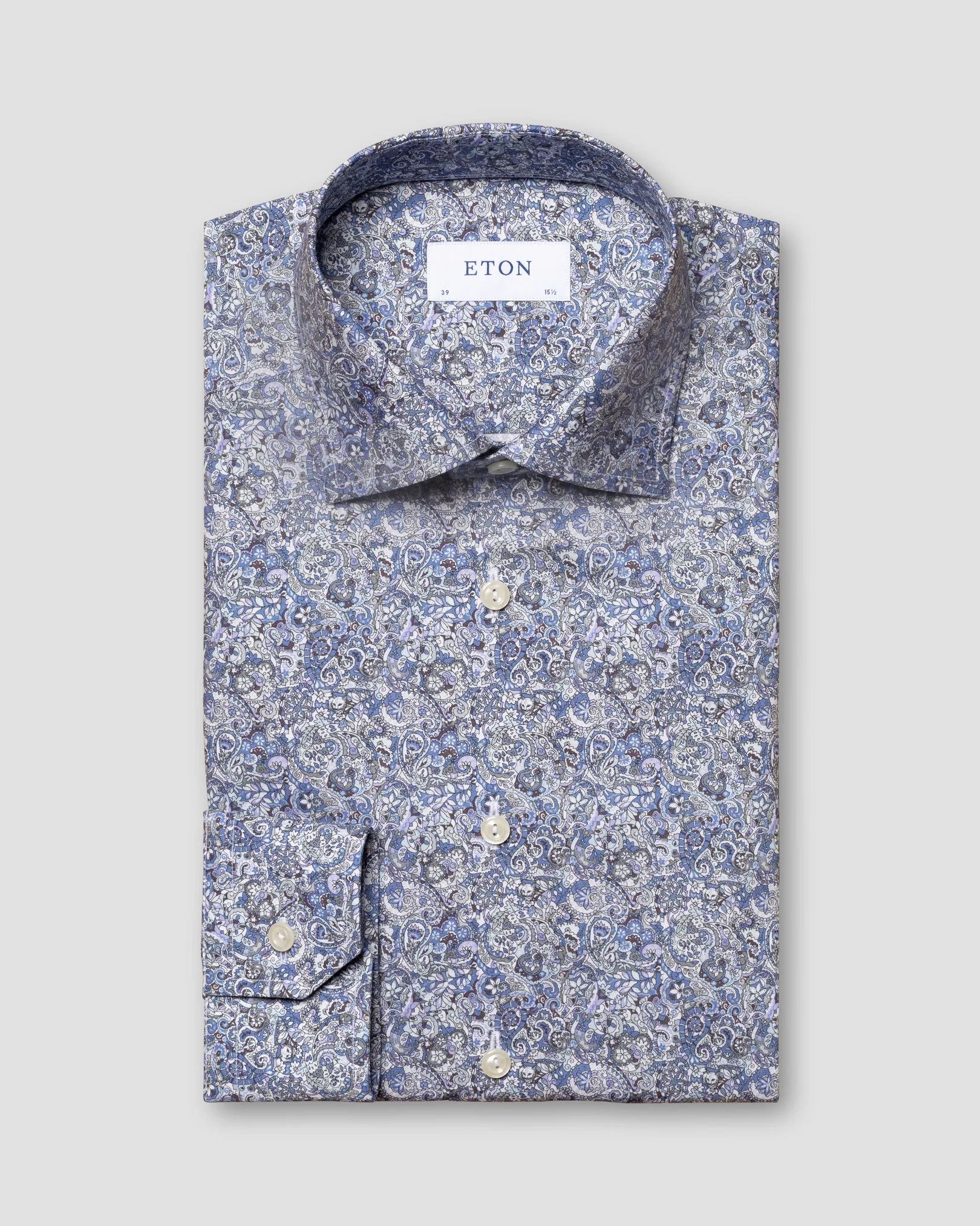 Eton - mid purple signature twill cut away single slim