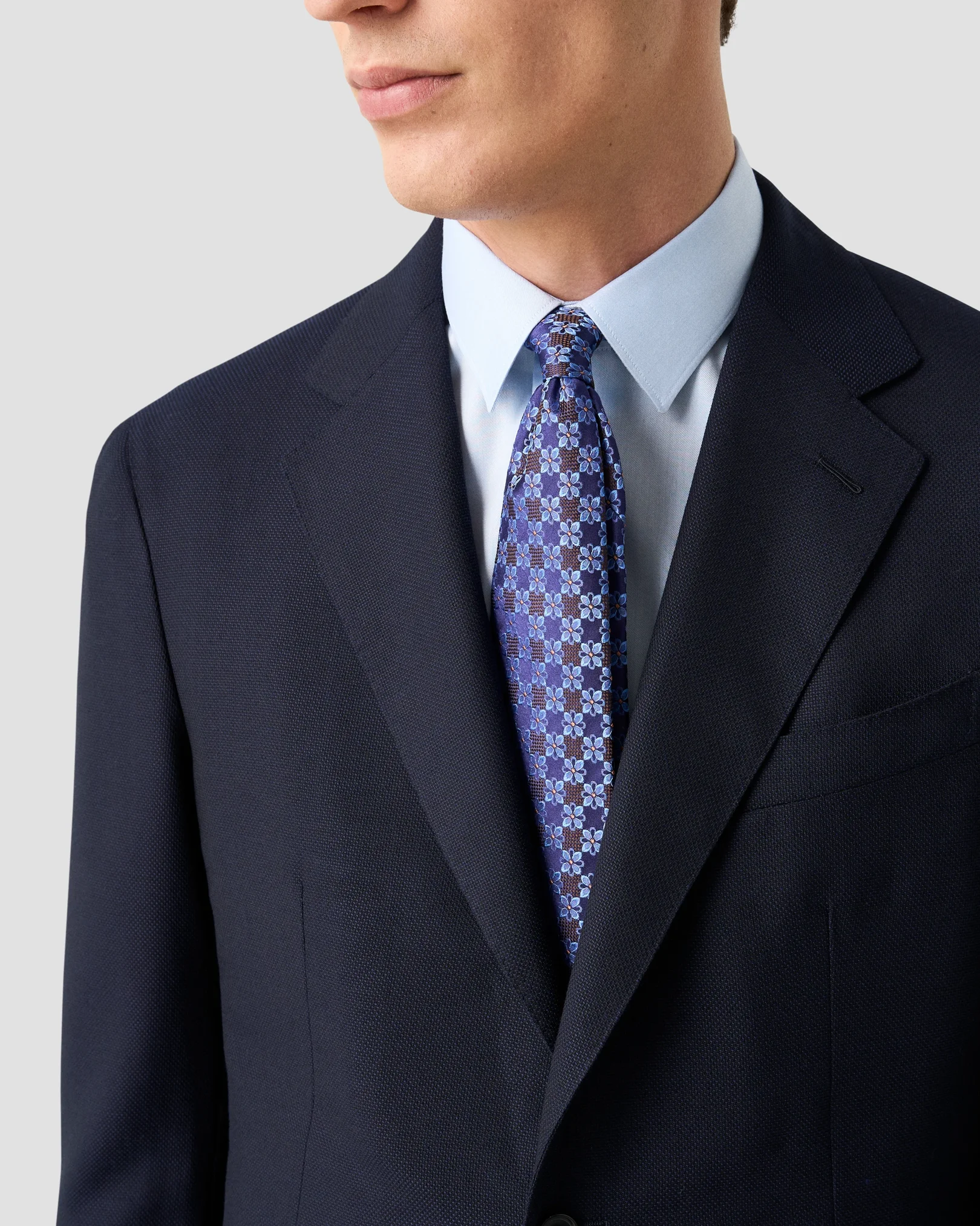 Eton - light blue signature twill shirt pointed