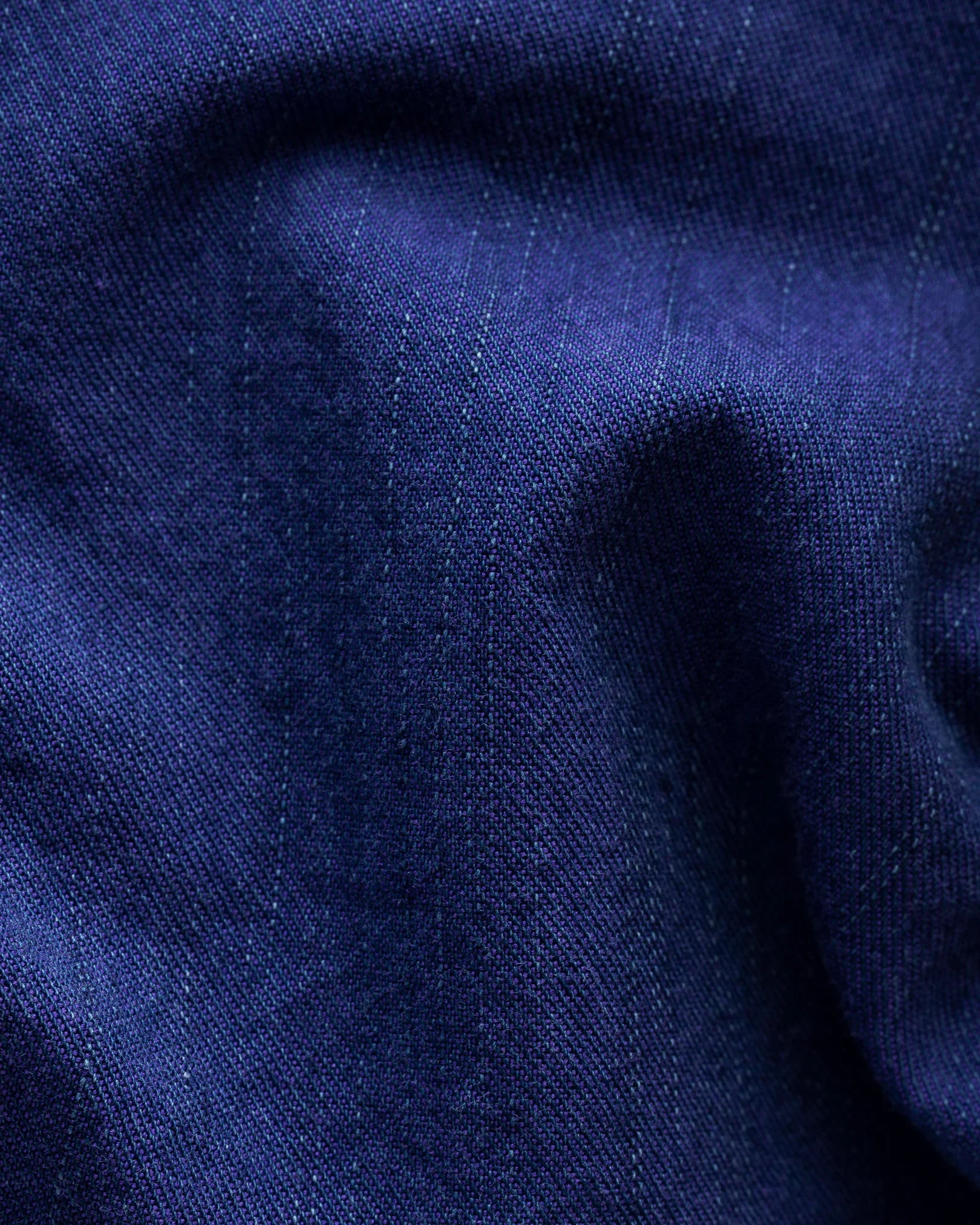 Eton - mid blue denim shirt with horn buttons button down