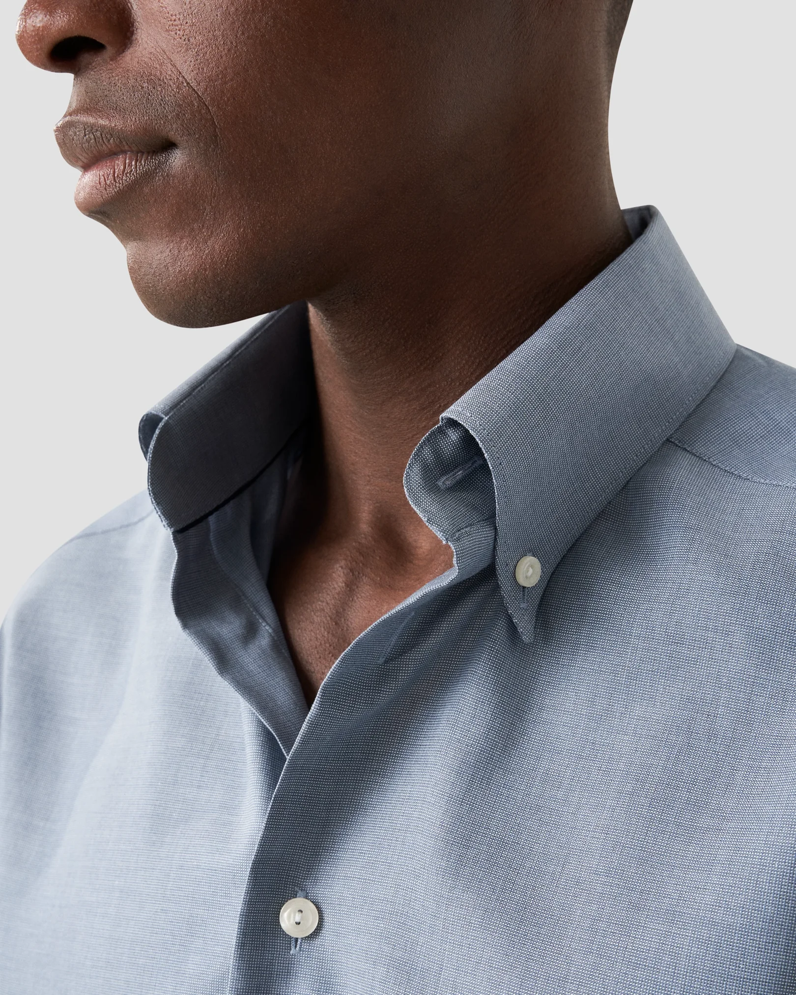 Eton - navy blue basketweave oxford