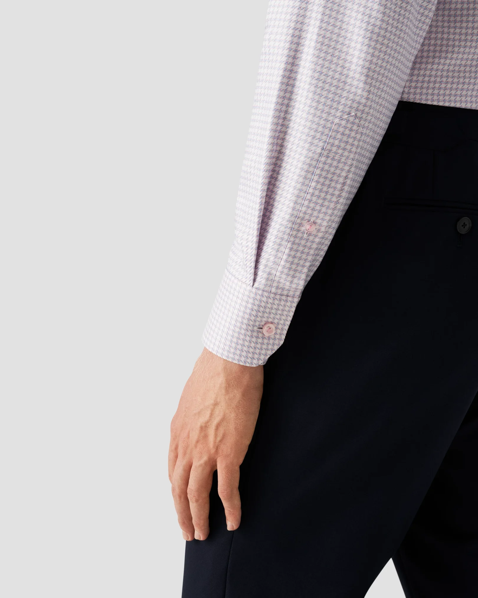 Eton - pink king twill cutaway