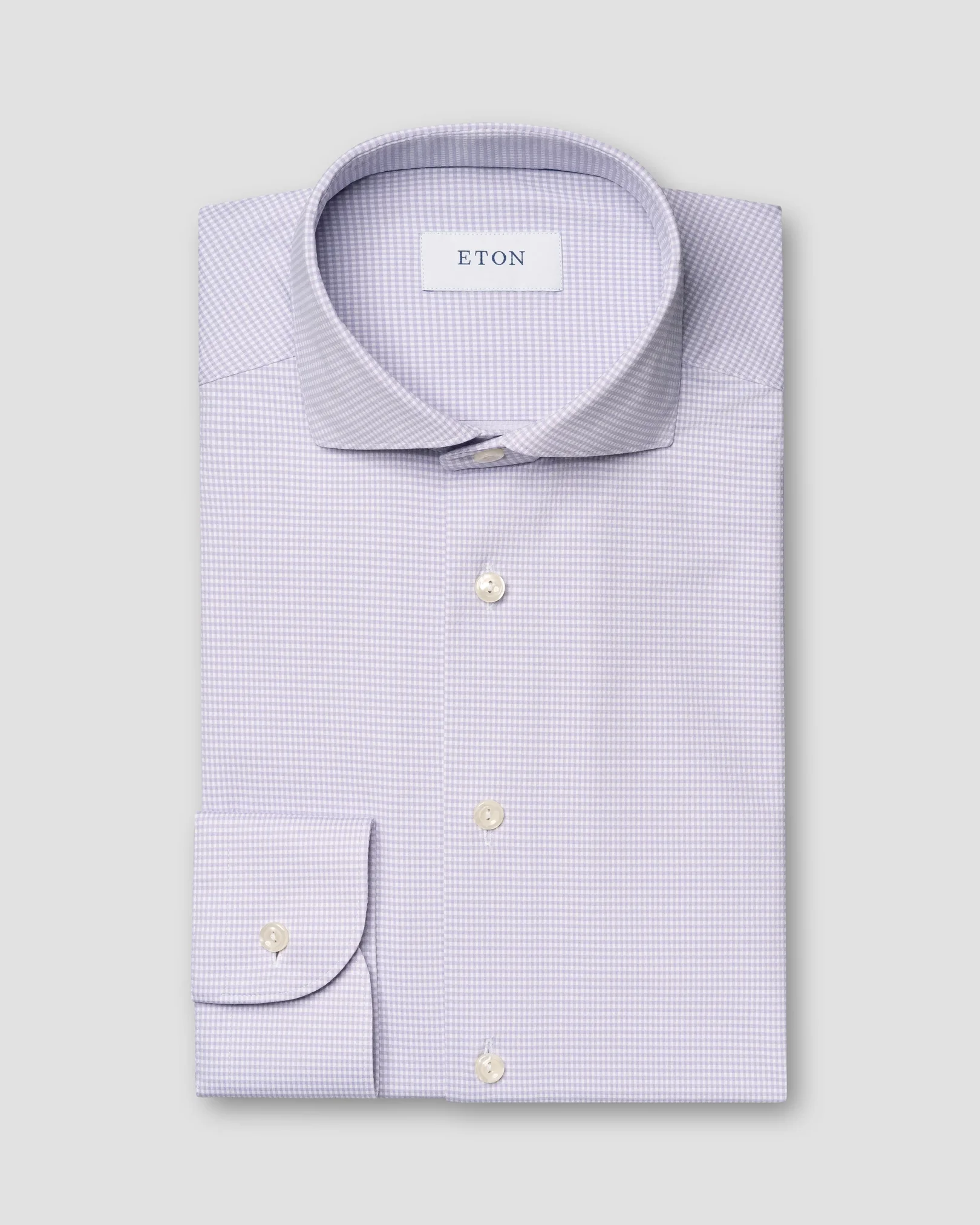 Eton - Micro Check Four-Way Strech Shirt