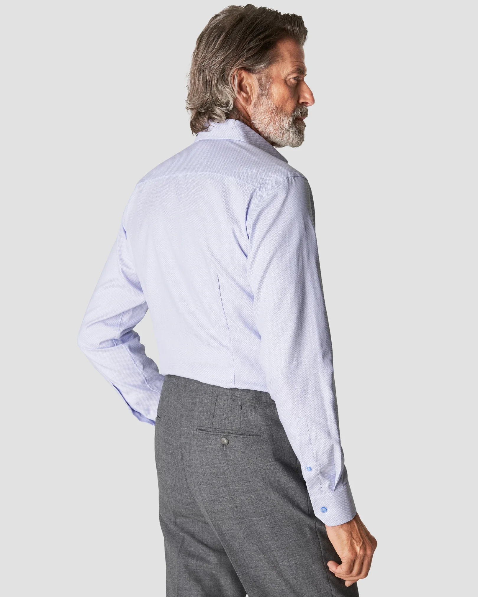 Eton - light blue brocade