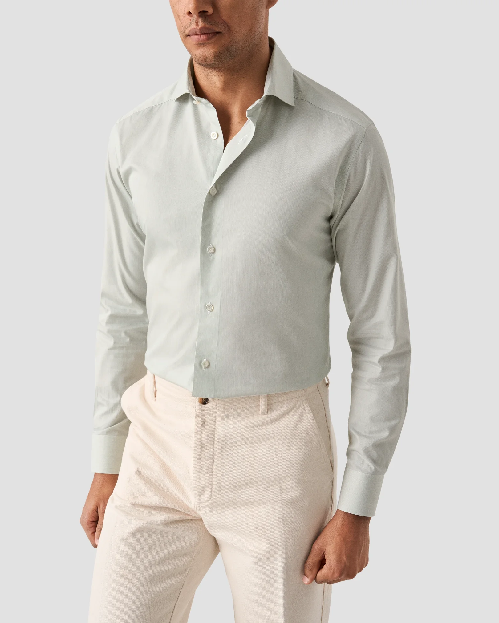 Eton - Striped Cotton Silk Shirt