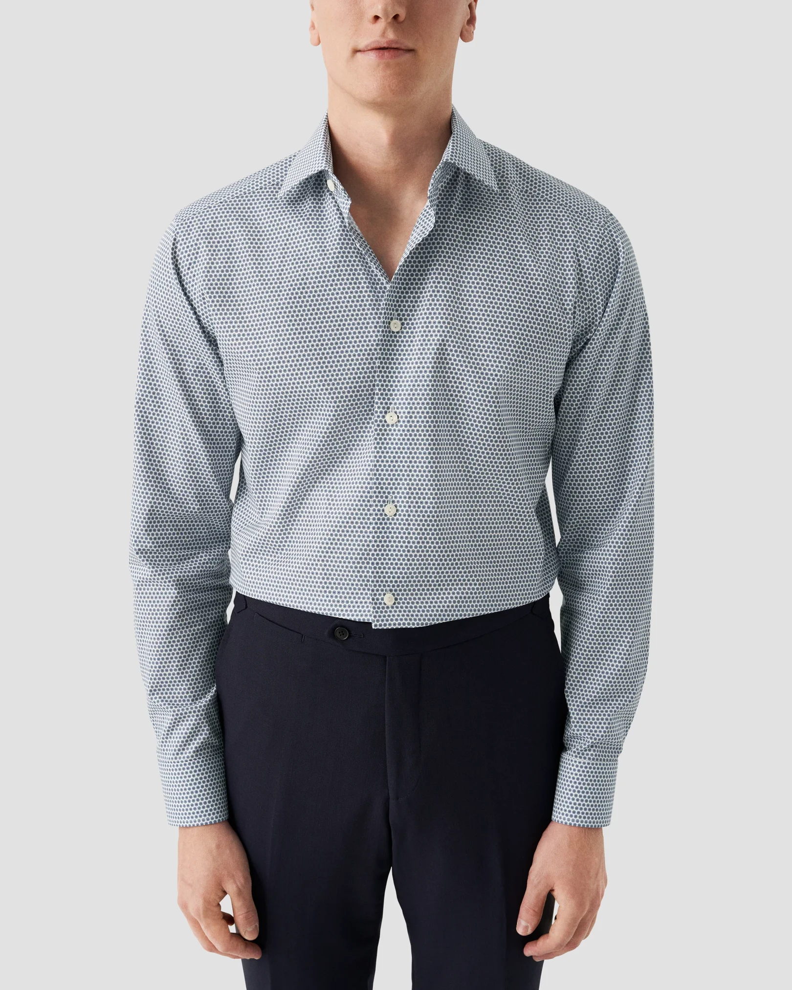 Eton - light blue dress twill shirt