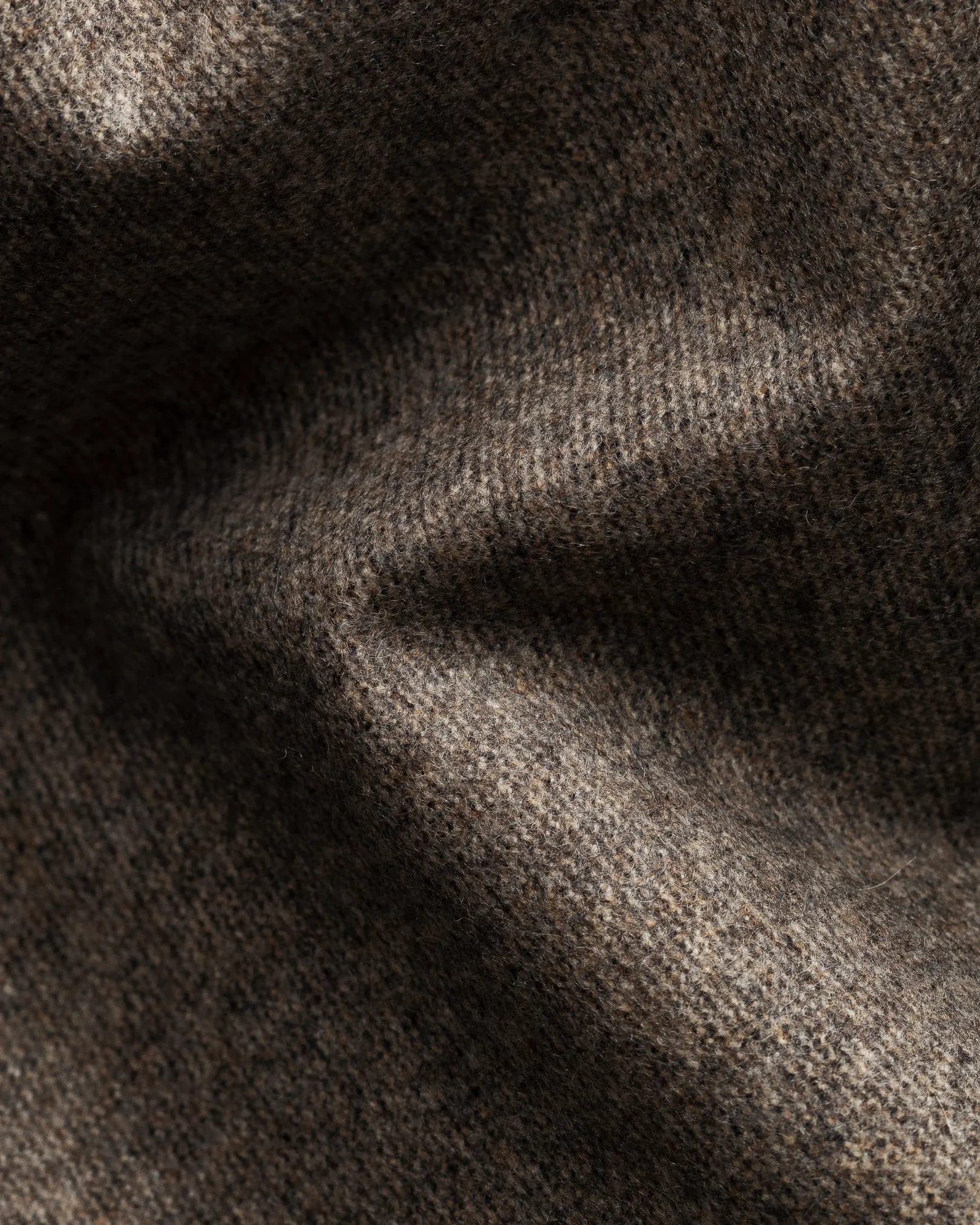 Eton - beige wool twill soft pointed single cuff pointed strap casual