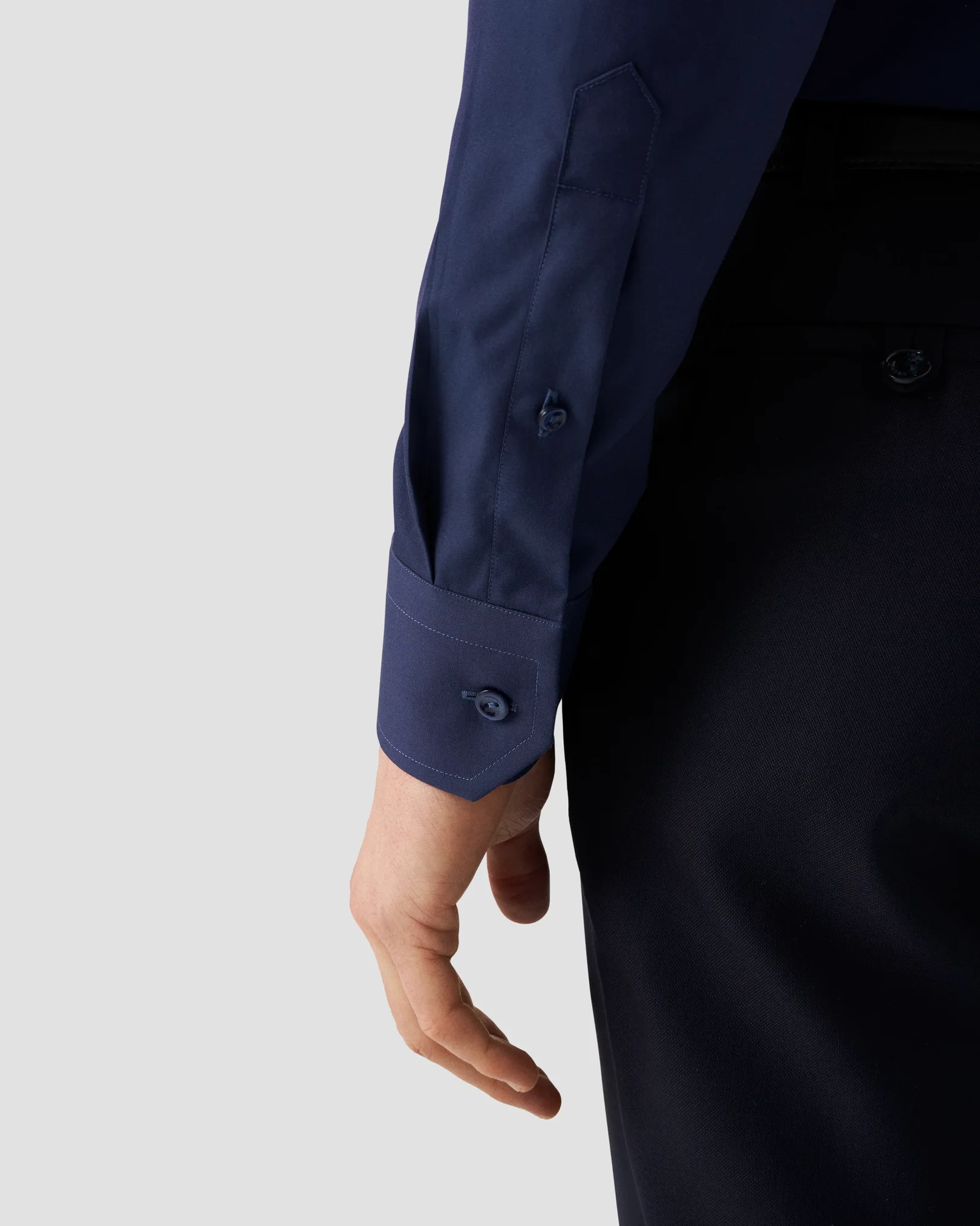 Eton - navy blue poplin