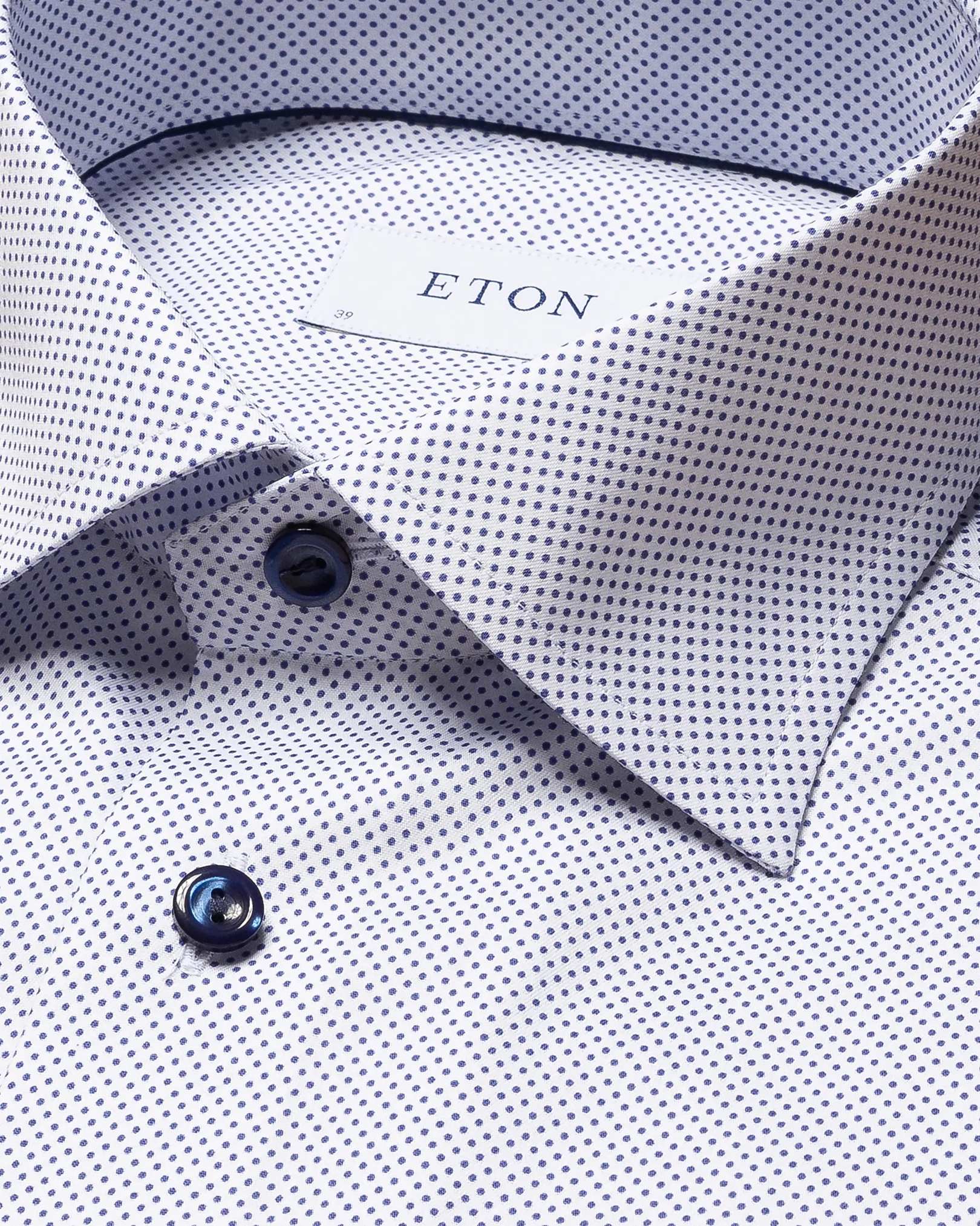 Eton - white signature twill micro dots