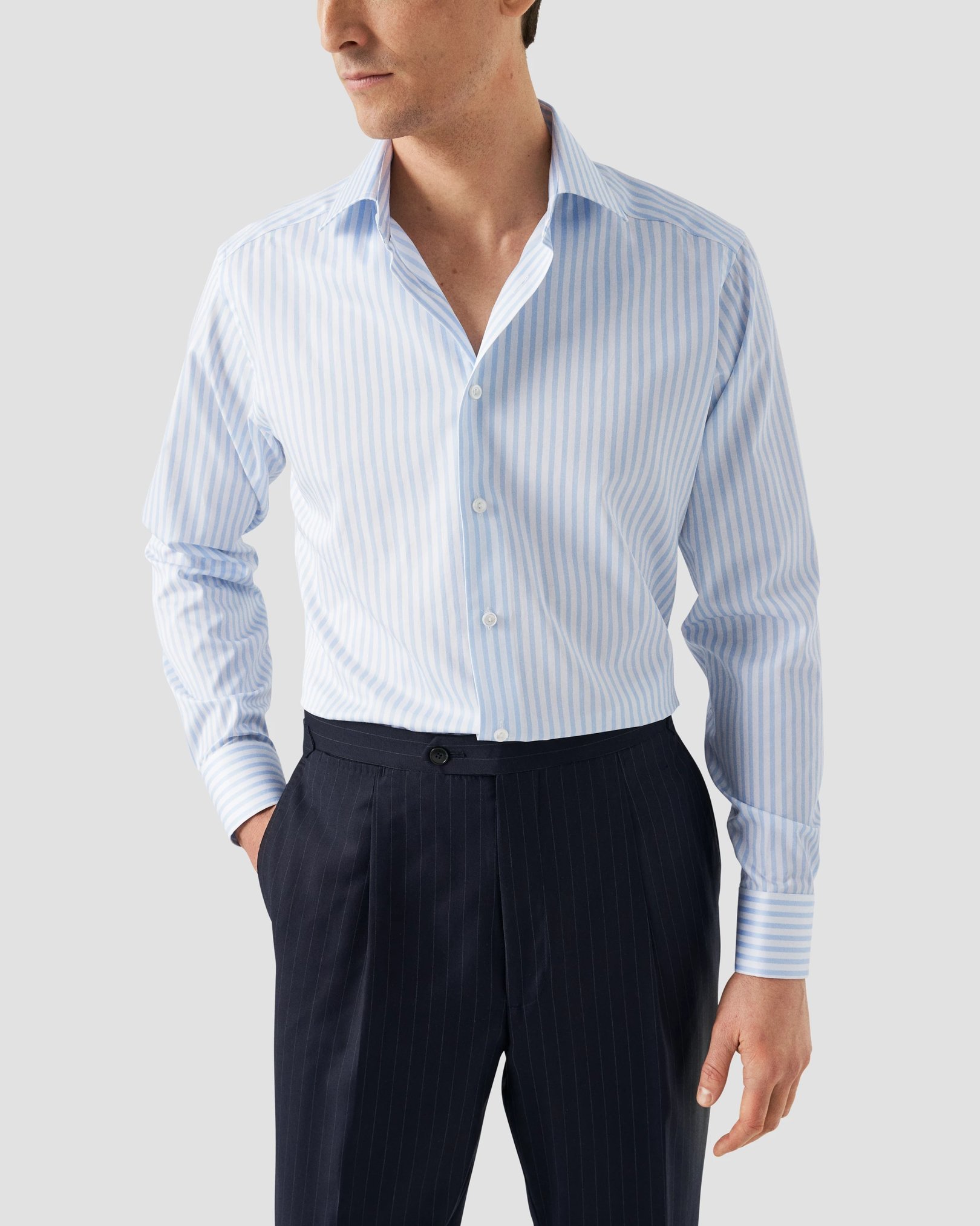 Eton - light blue satin