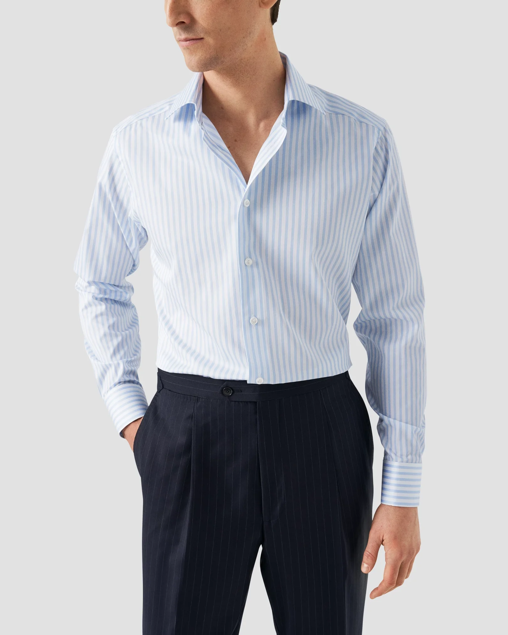 Eton - light blue satin