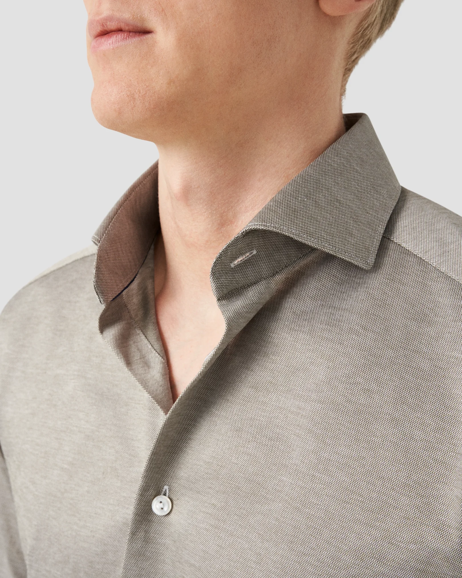 Eton - light green jersey wide spread