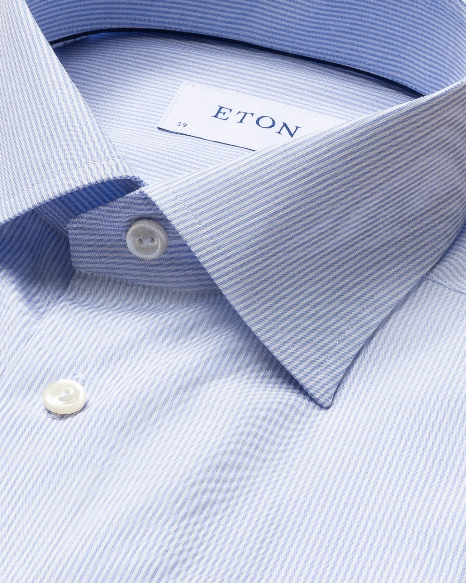 Eton - lightblue striped poplin shirt