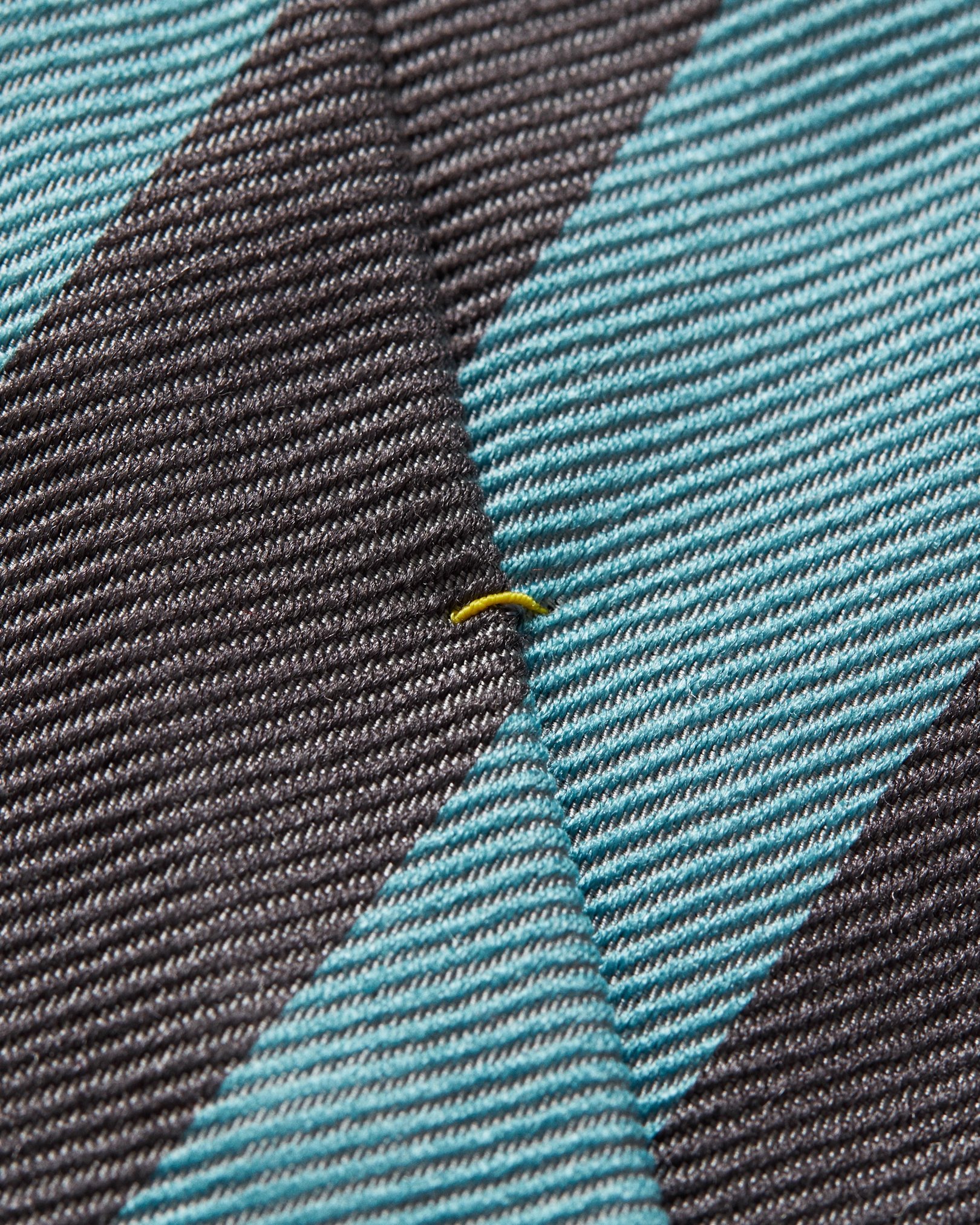 Eton - grey turquoise bold striped tie