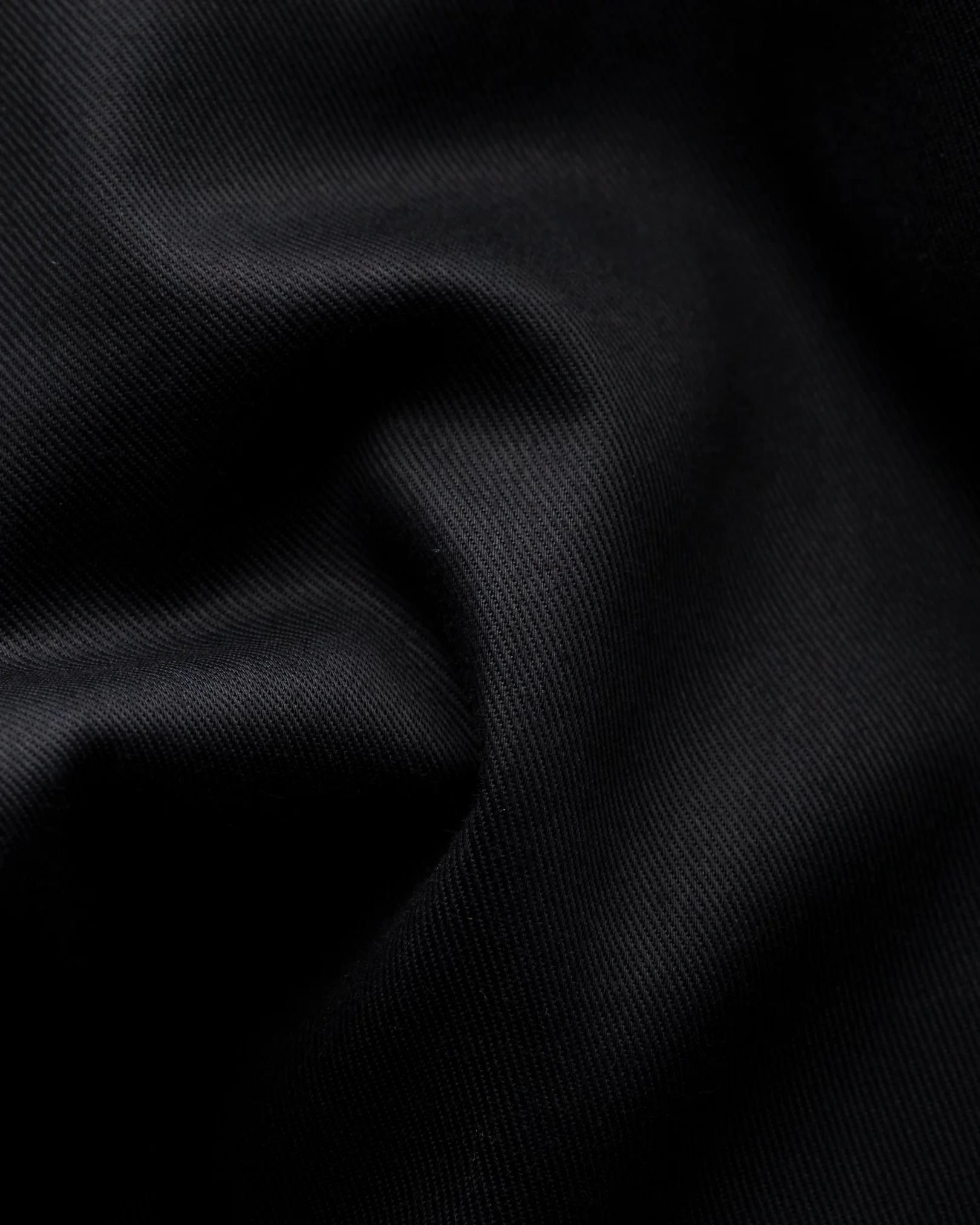 Eton - black twill stretch shirt extreme cut away