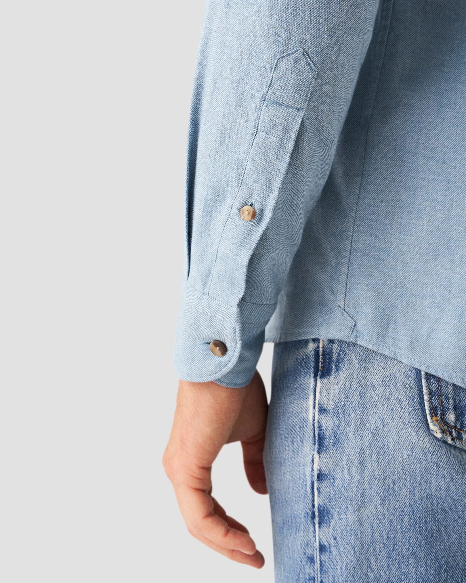 Eton - mid blue flanell twill