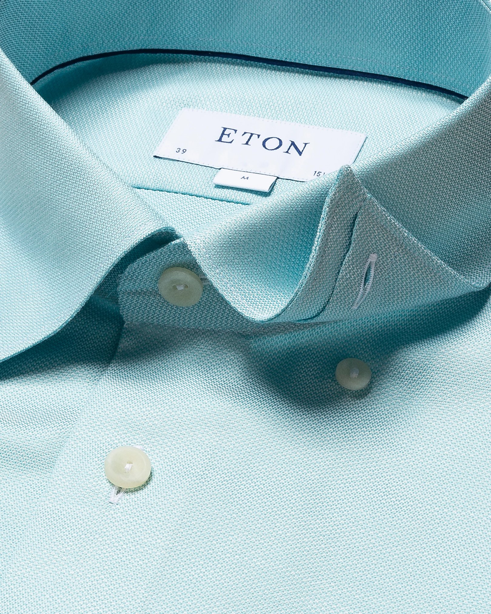 Eton - light green cotton lyocell stretch