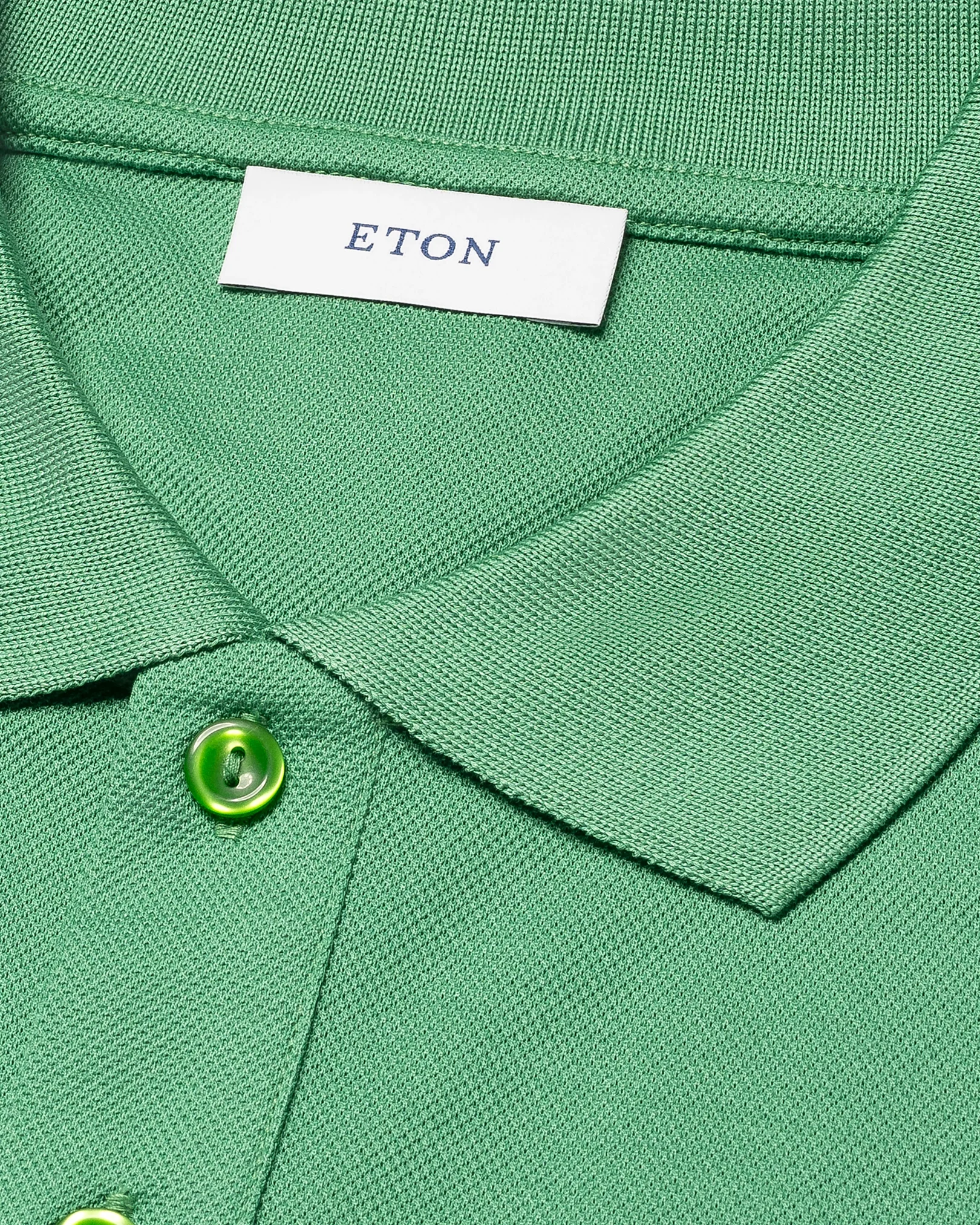 Eton - mid green filo di scozia solid pique