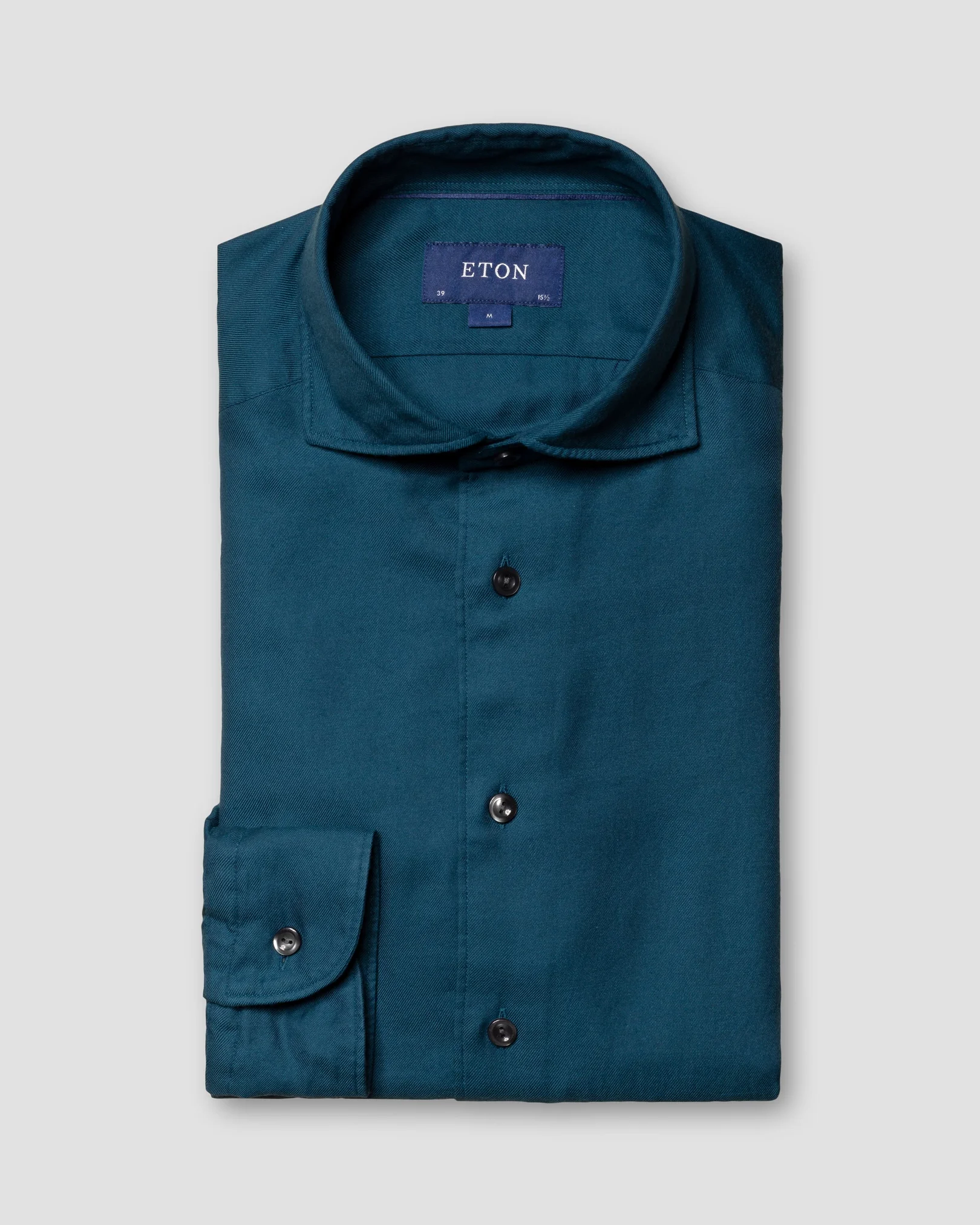 Eton - dark blue cotton tencel flannel