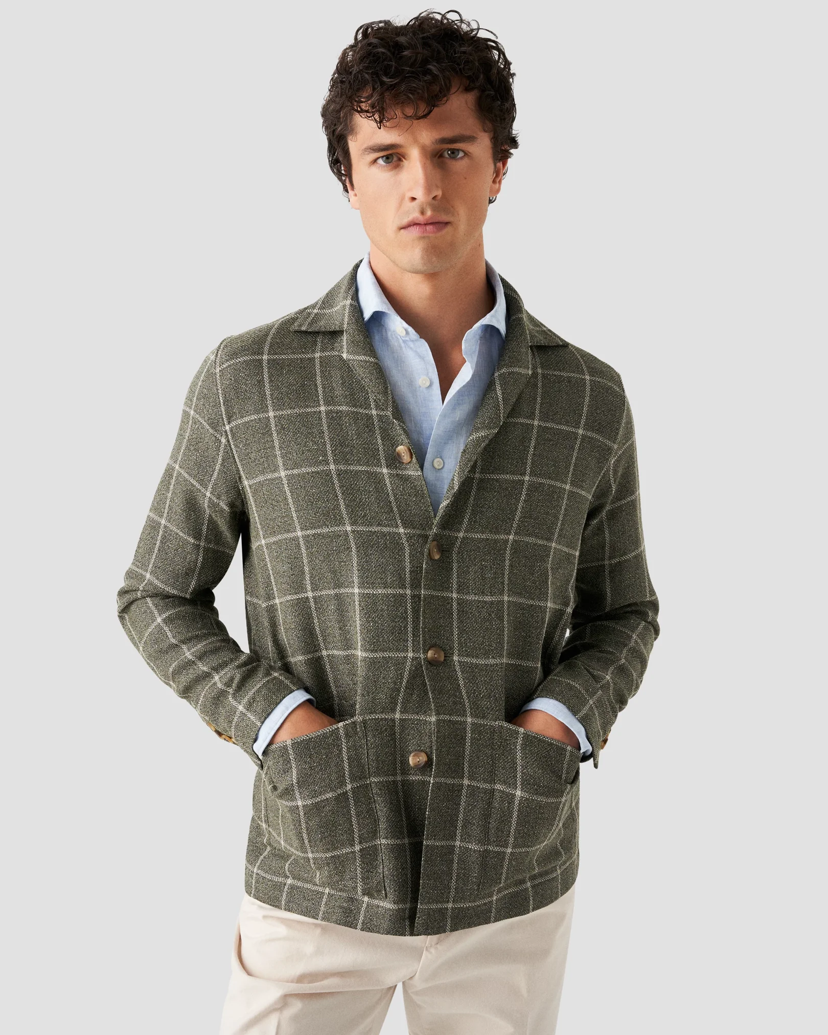 Eton - dark green hopsack