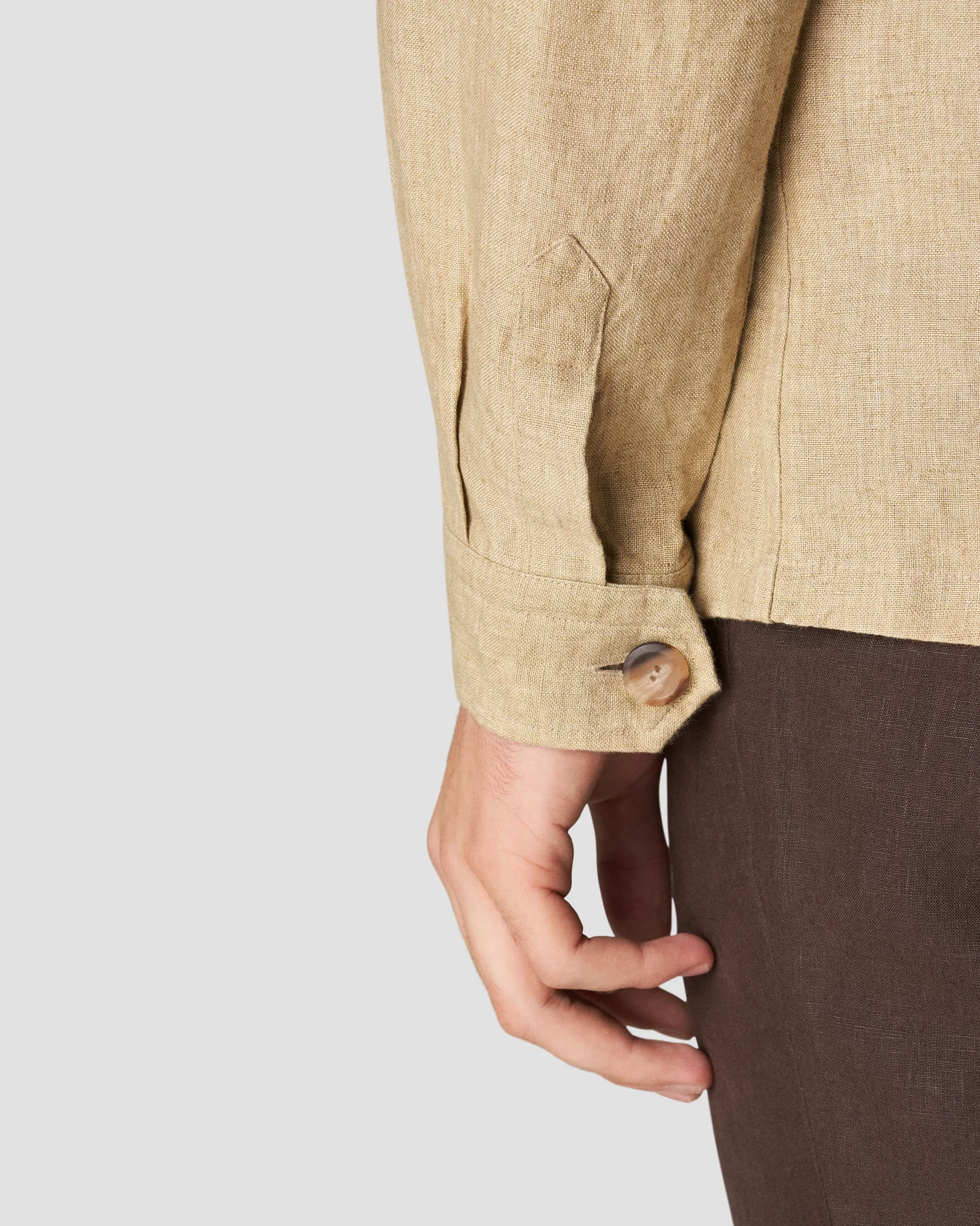 Eton - beige linen overshirt