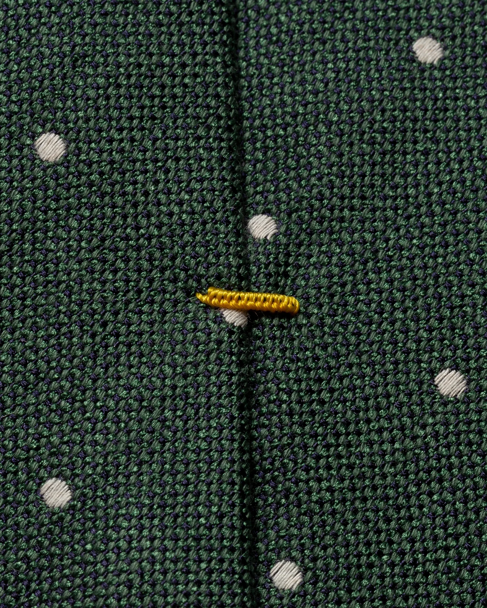 Eton - green polka dot silk cotton tie