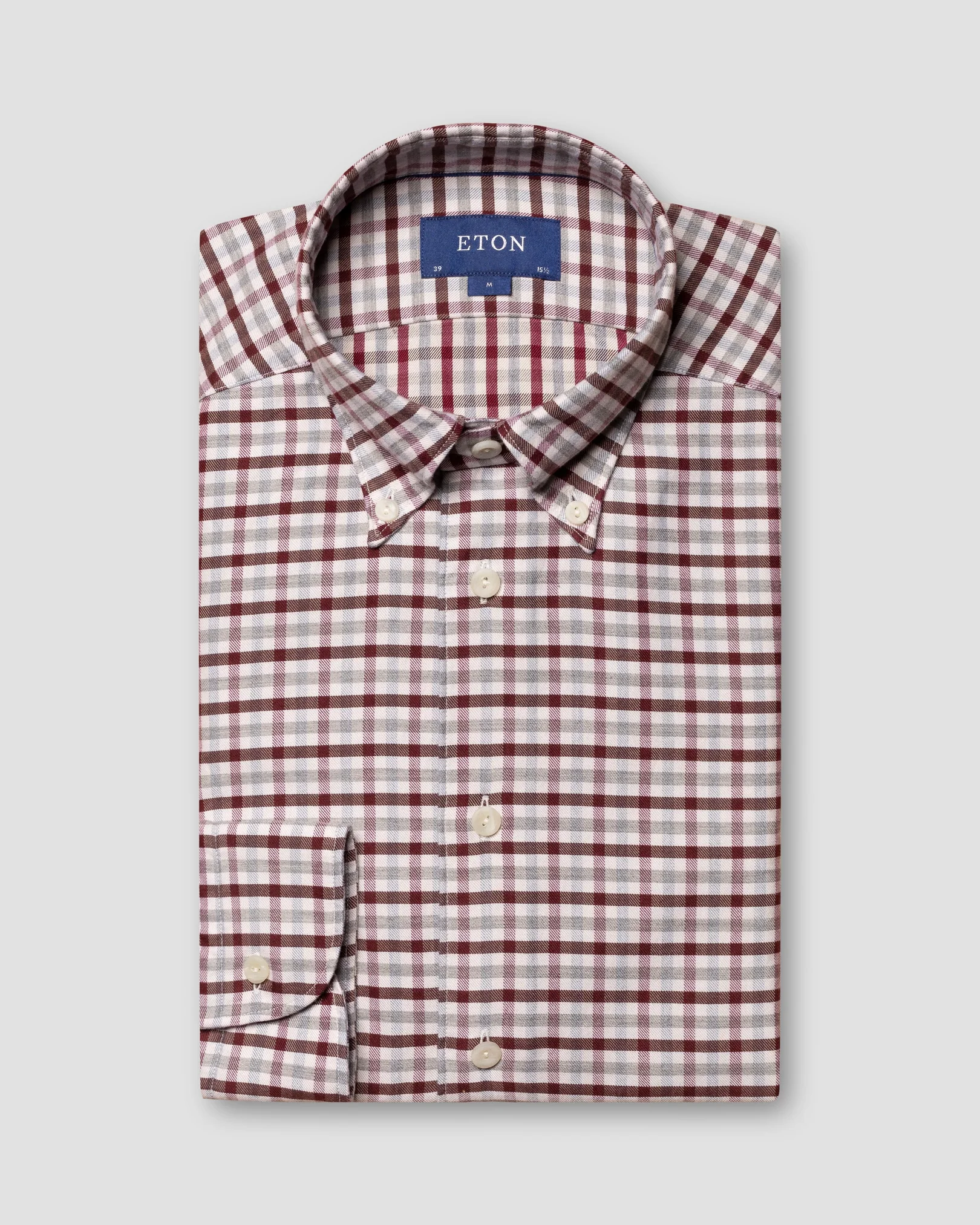 Eton - red twill tencel flannel