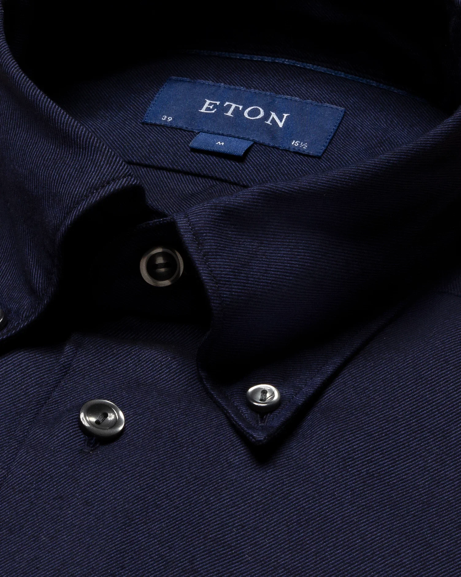 Eton - dark blue cotton tencel tm shirt