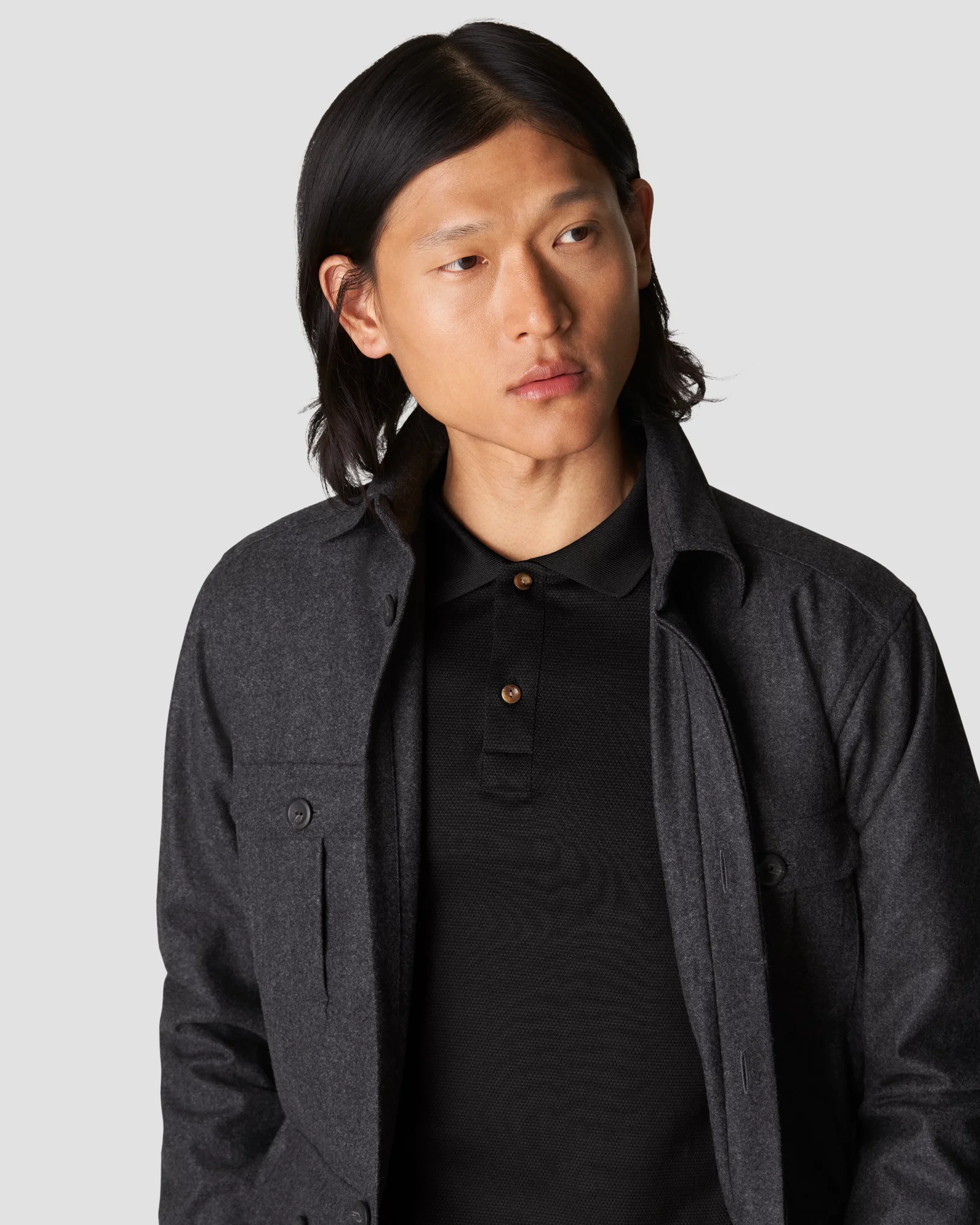 Eton - black knit jaquard knitted