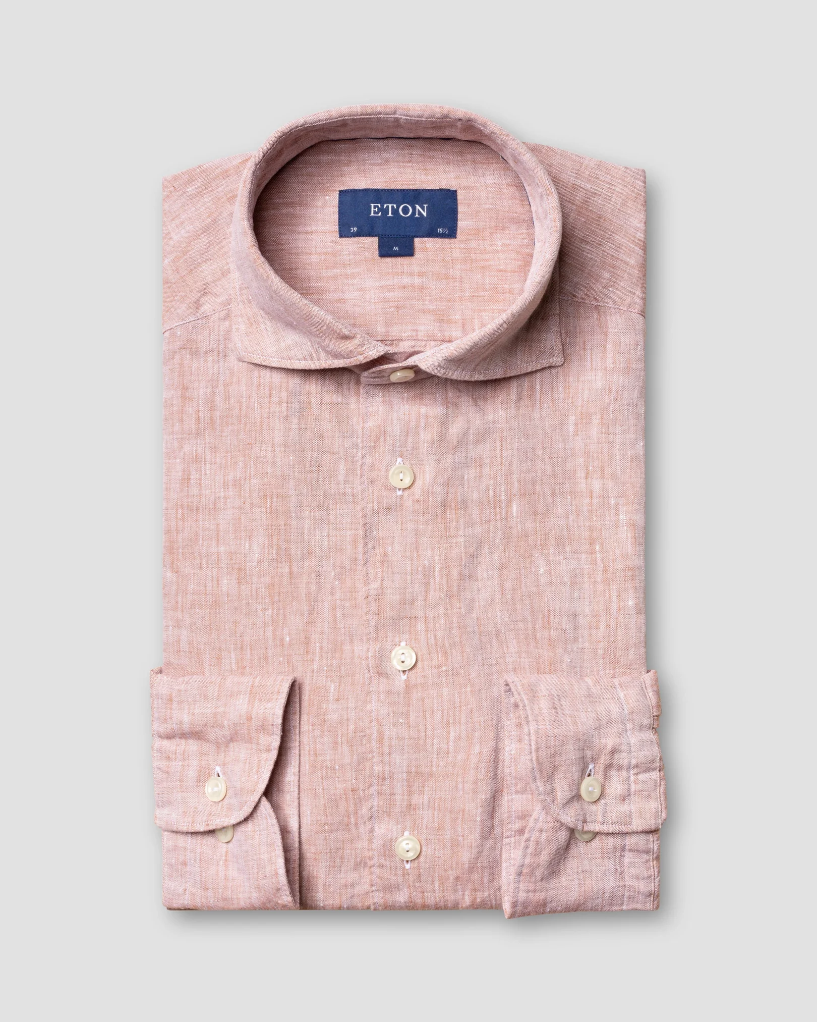 Eton - beige linen wide spread shirt