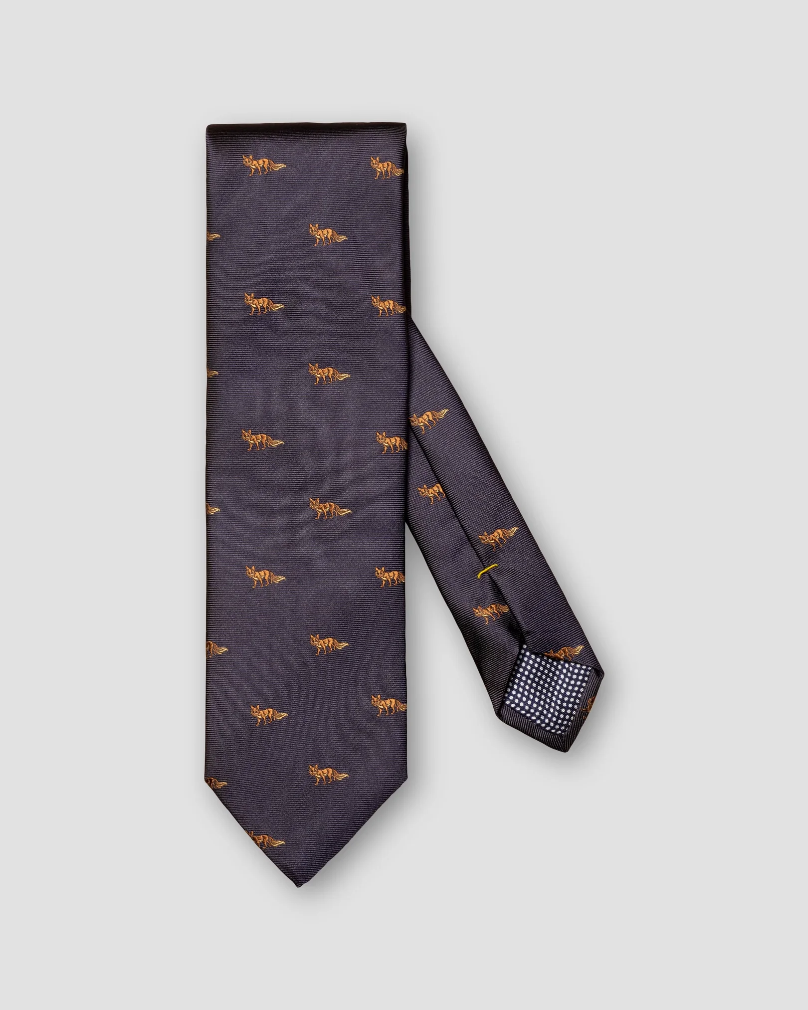 Eton - dark blue fox silk tie