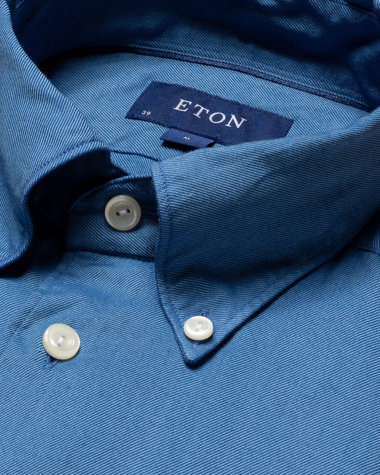 Eton - blue cotton tencel tm shirt