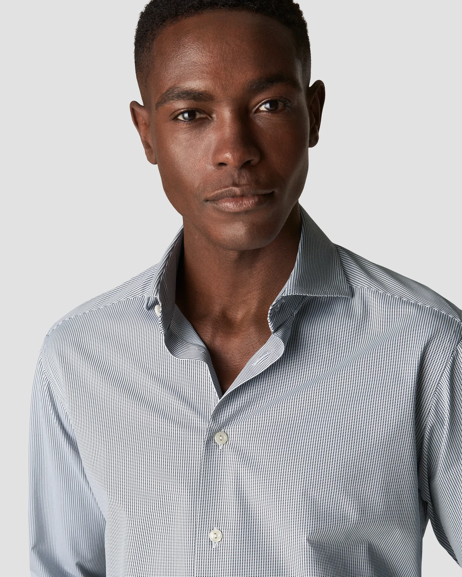 Eton - navy blue performance shirt
