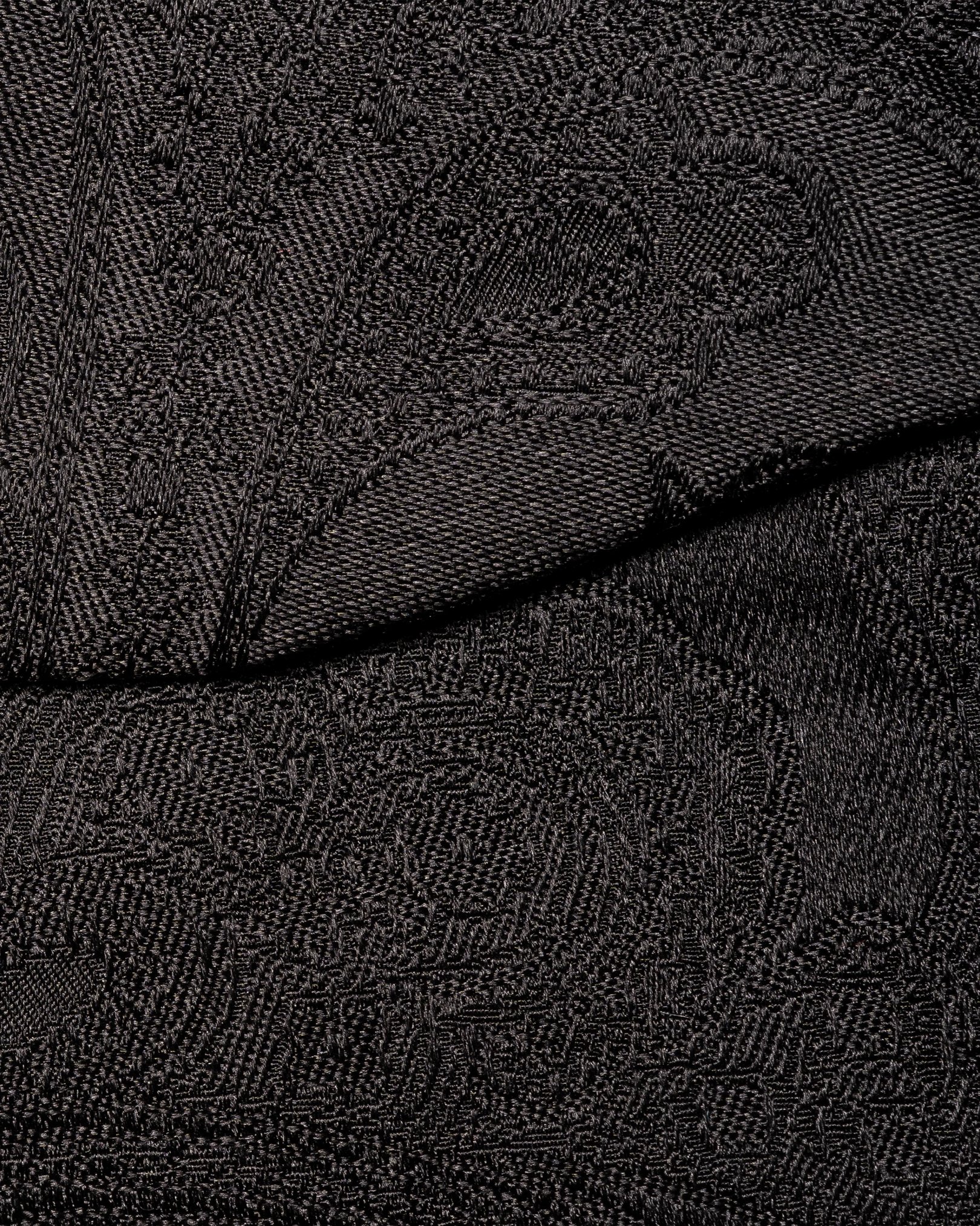 Eton - black pure silk pocket square
