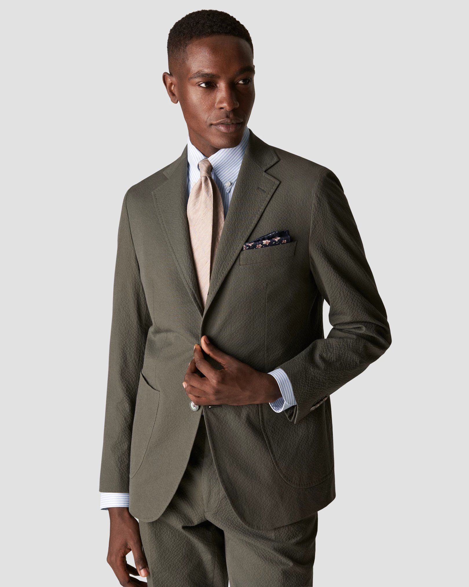 Eton - light blue wrinkle free oxford