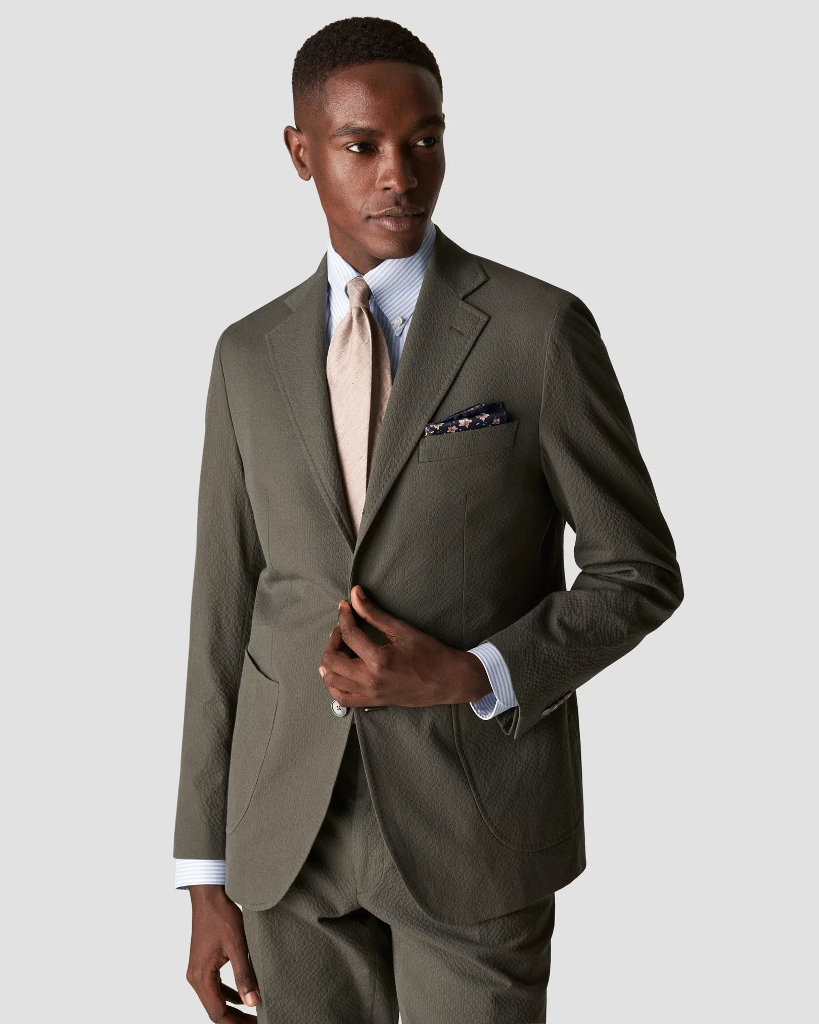 Eton - light blue wrinkle free oxford