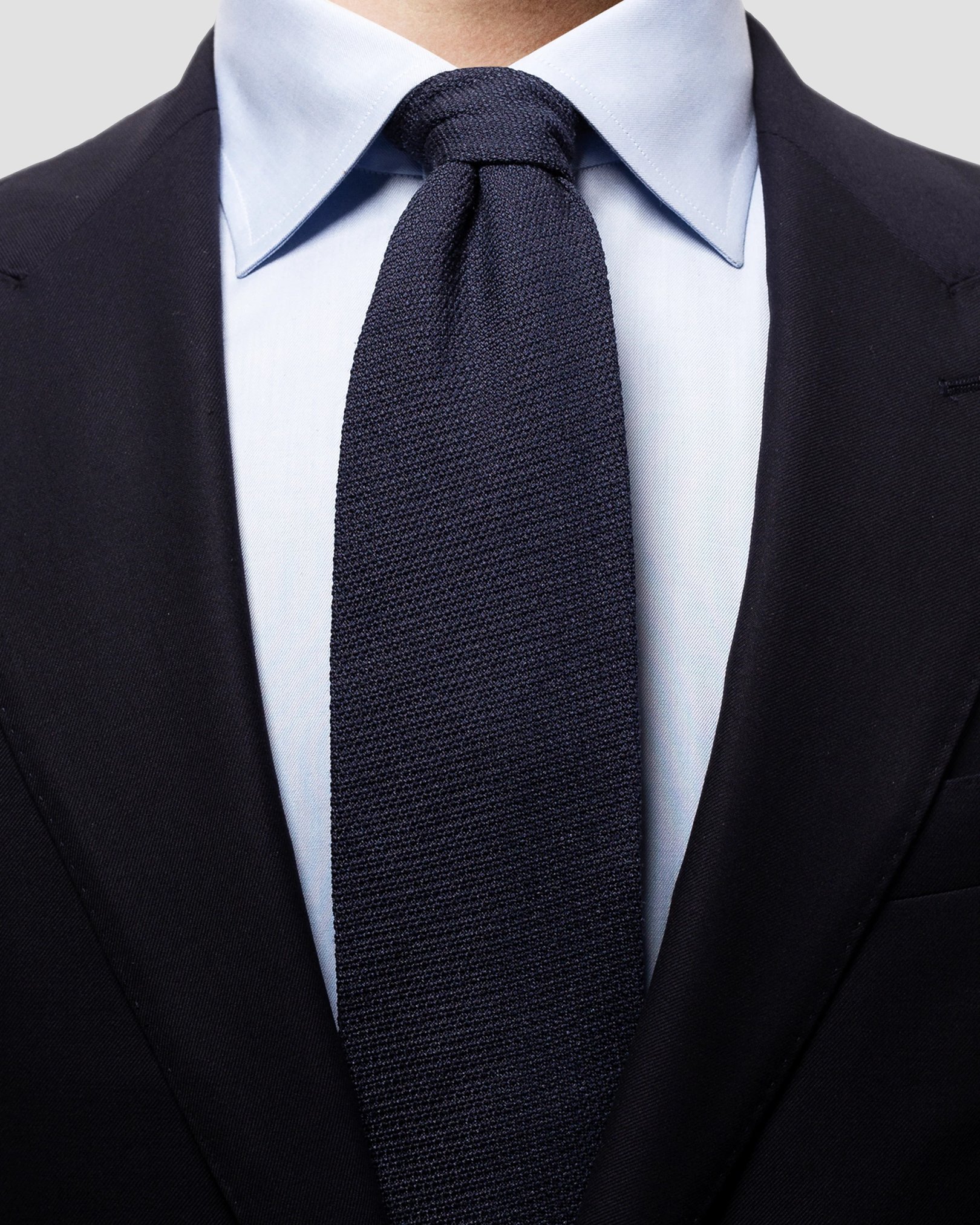 Eton - navy woven silk tie
