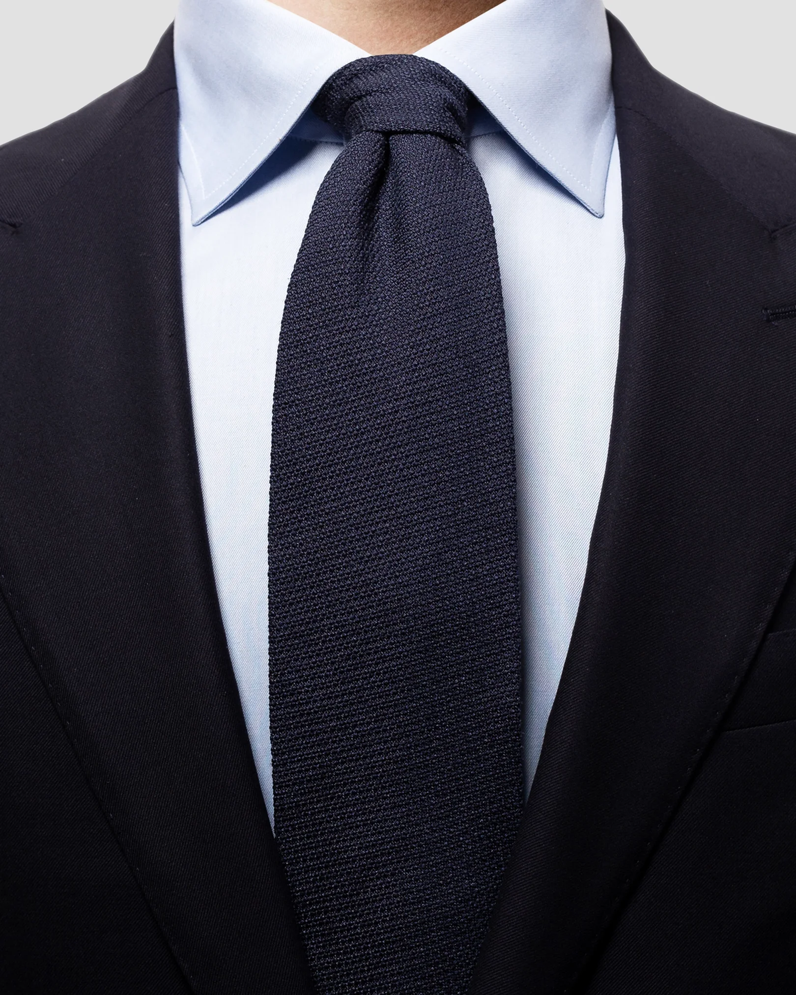 Eton - navy woven silk tie