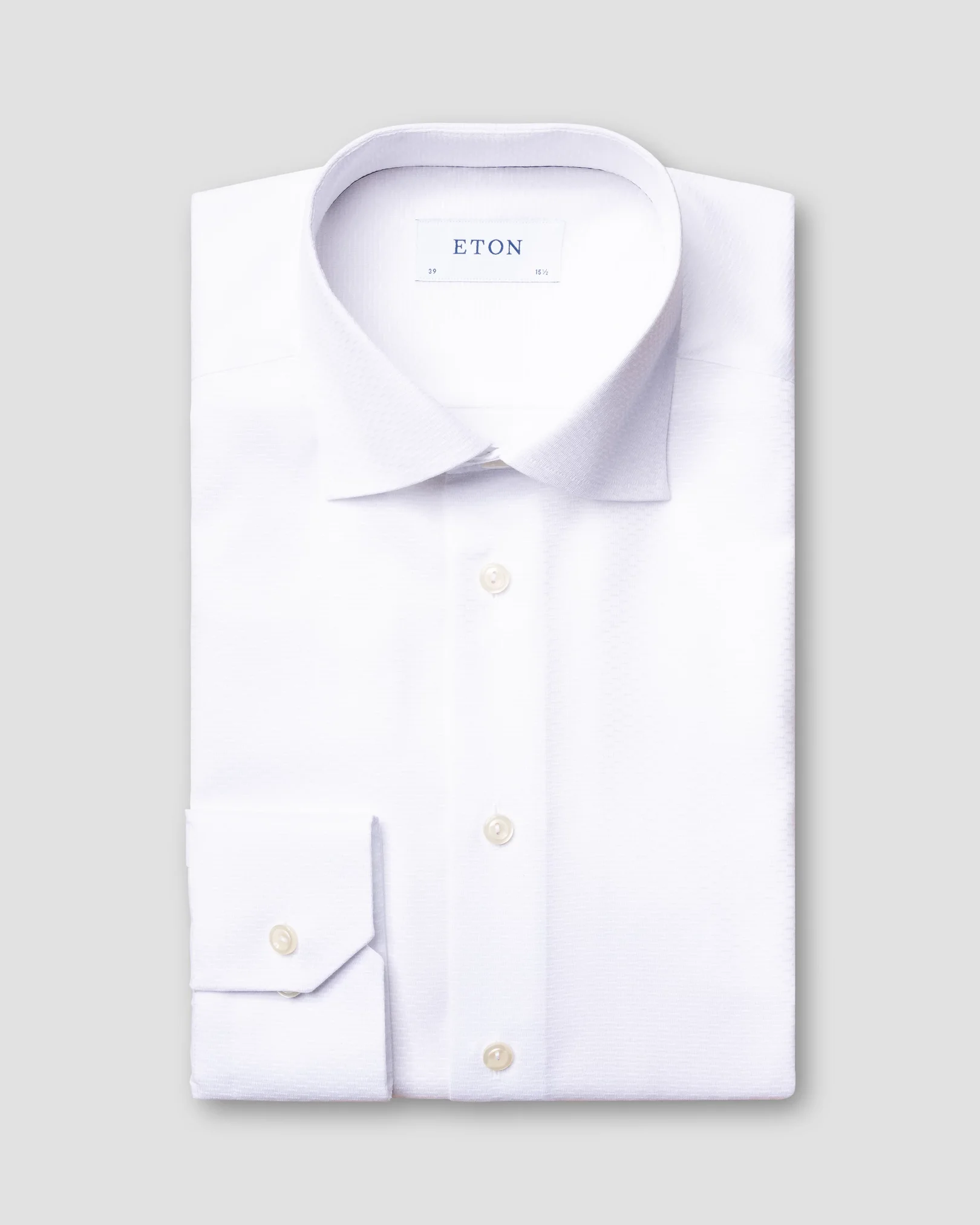 Eton - white twill cut away ss