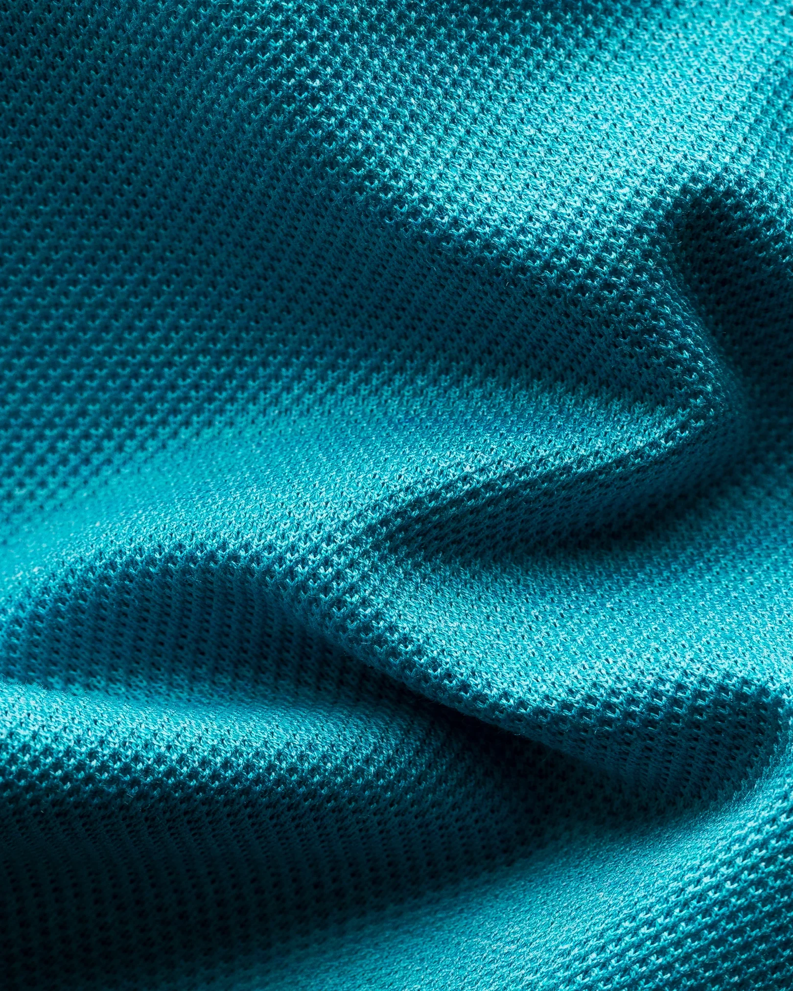 Eton - turquoise pique shirt long sleeved
