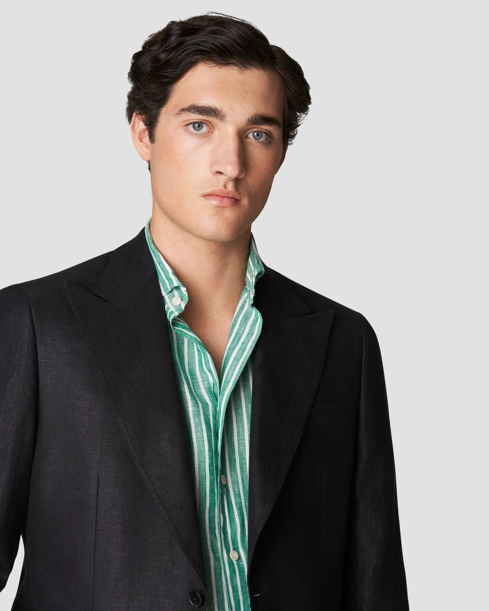 Eton - mid green linen