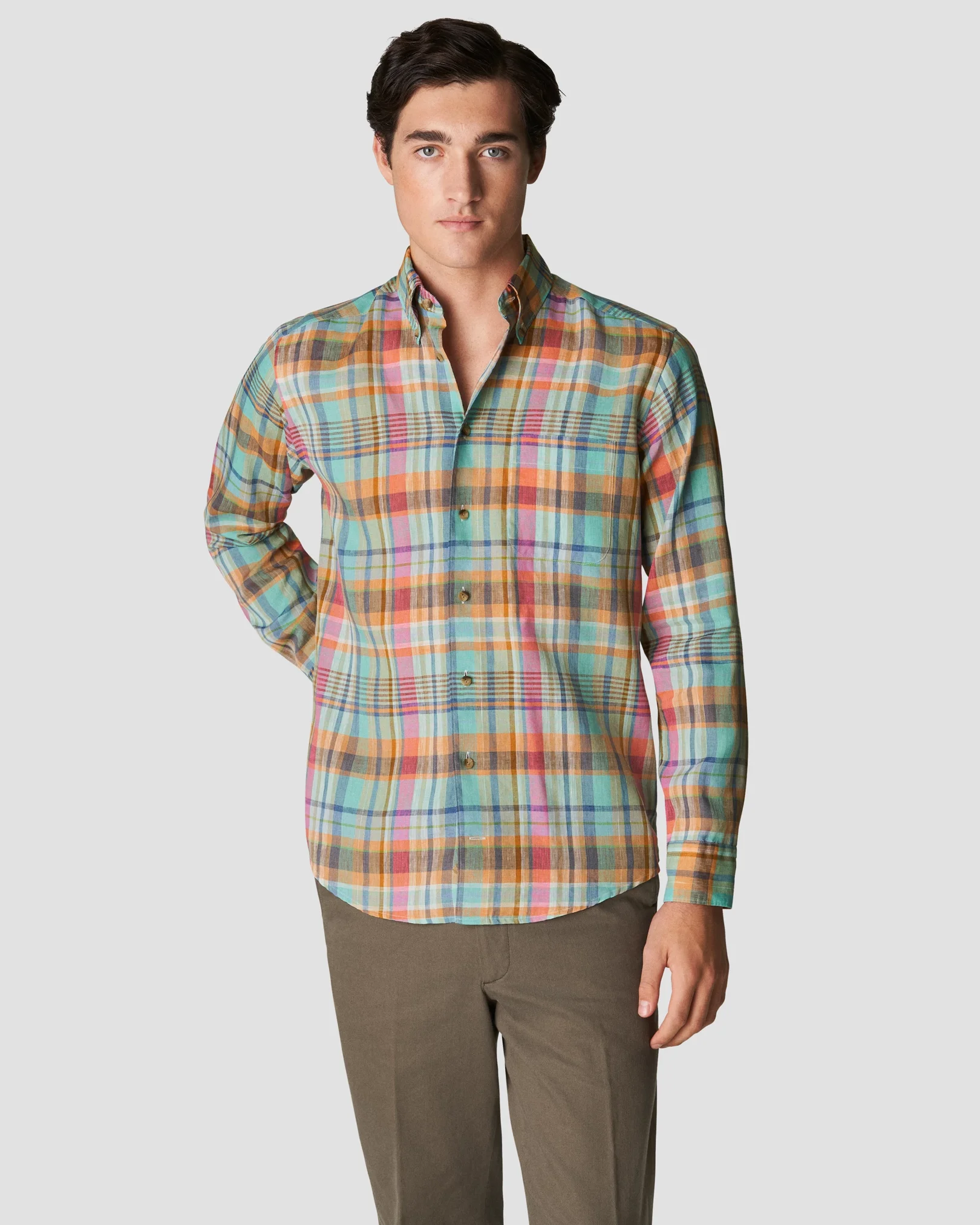 Eton - multi colored linen shirt