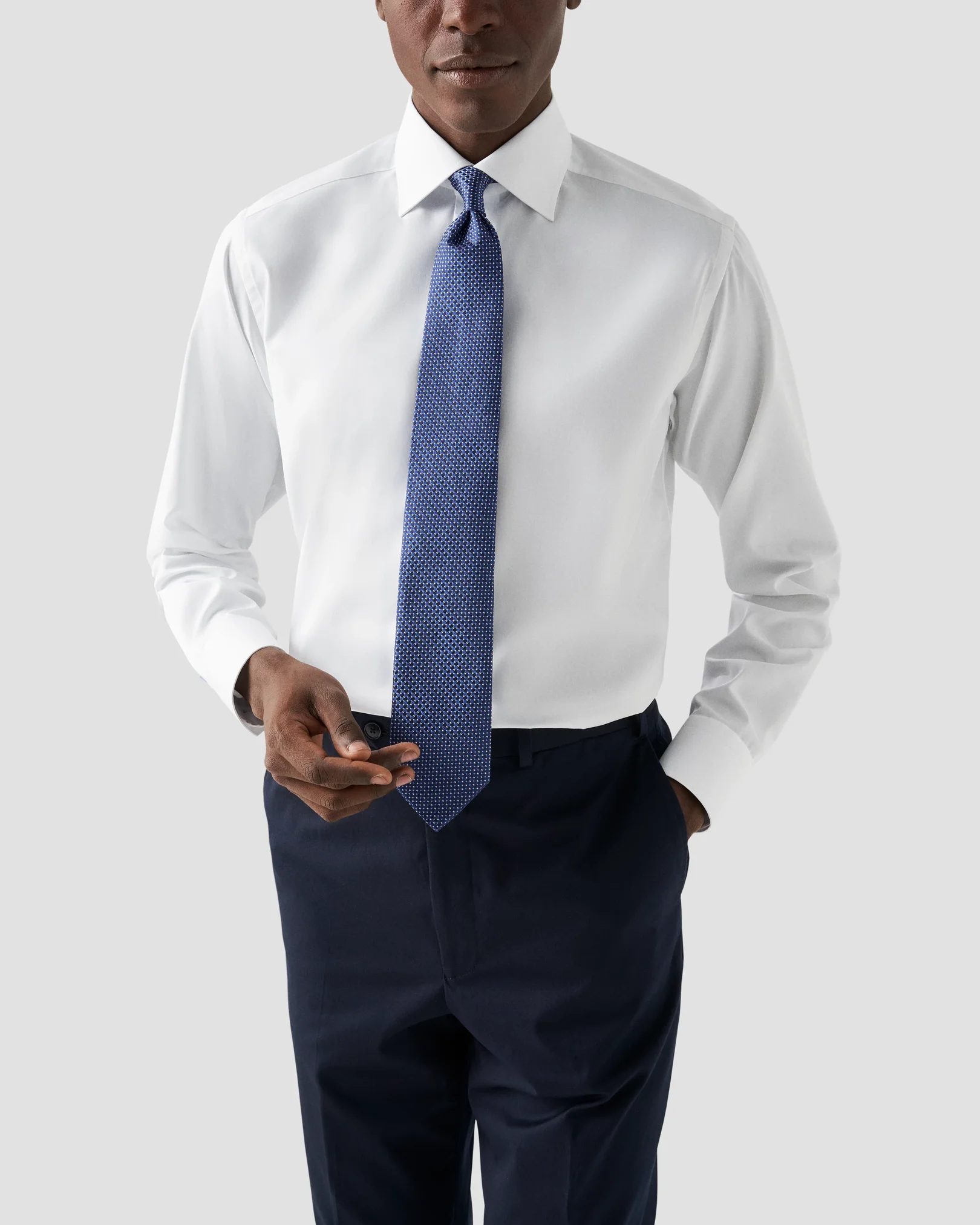 Eton - solid white poplin
