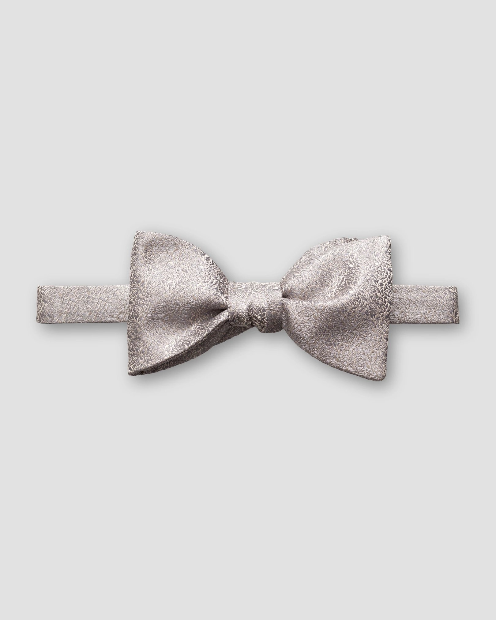 Eton - grey silk bow tie self tied