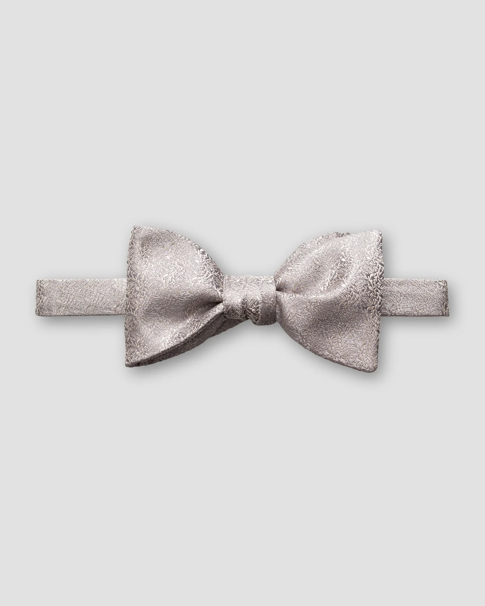 Eton - grey silk bow tie self tied