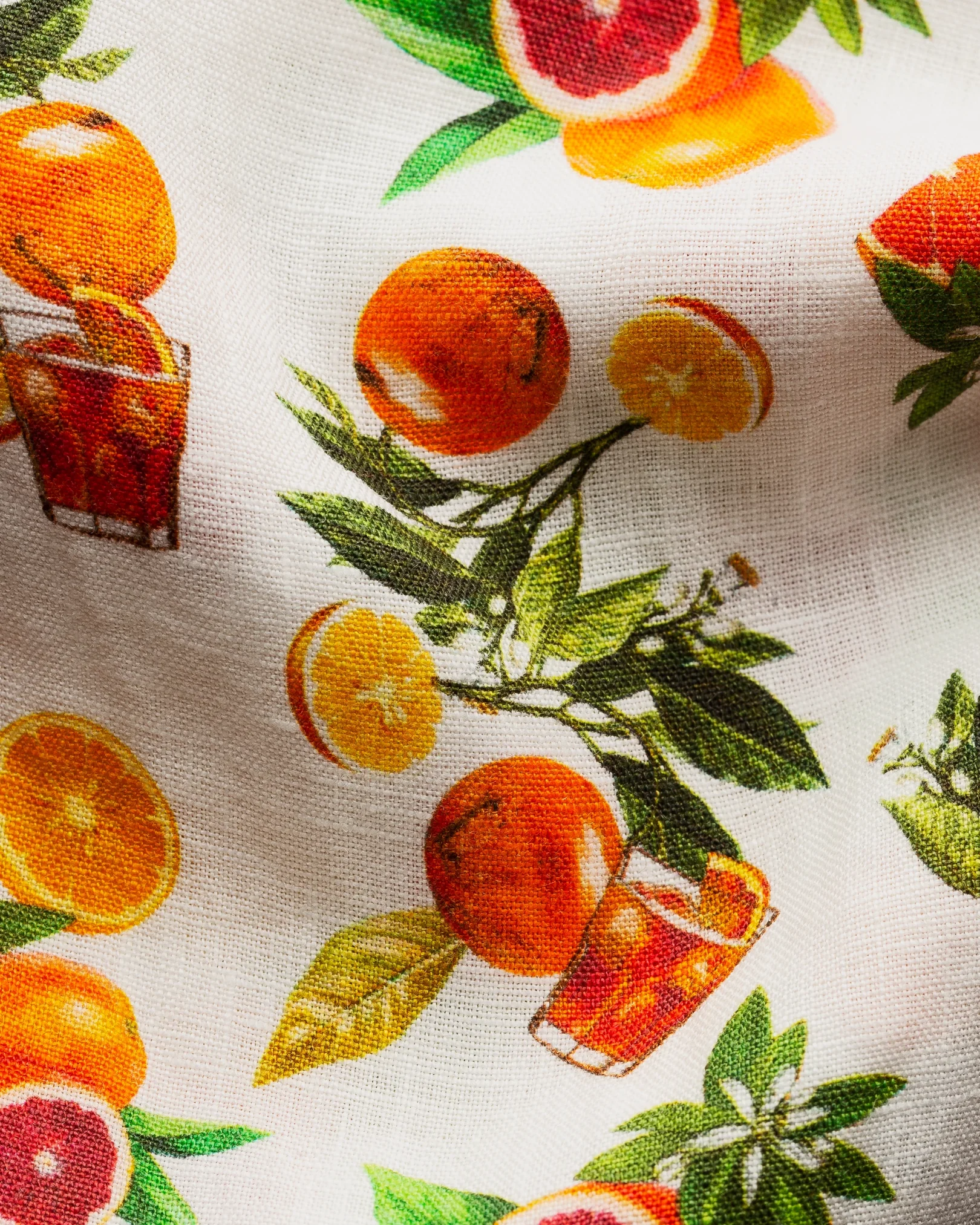 Eton - orange linen wide spread