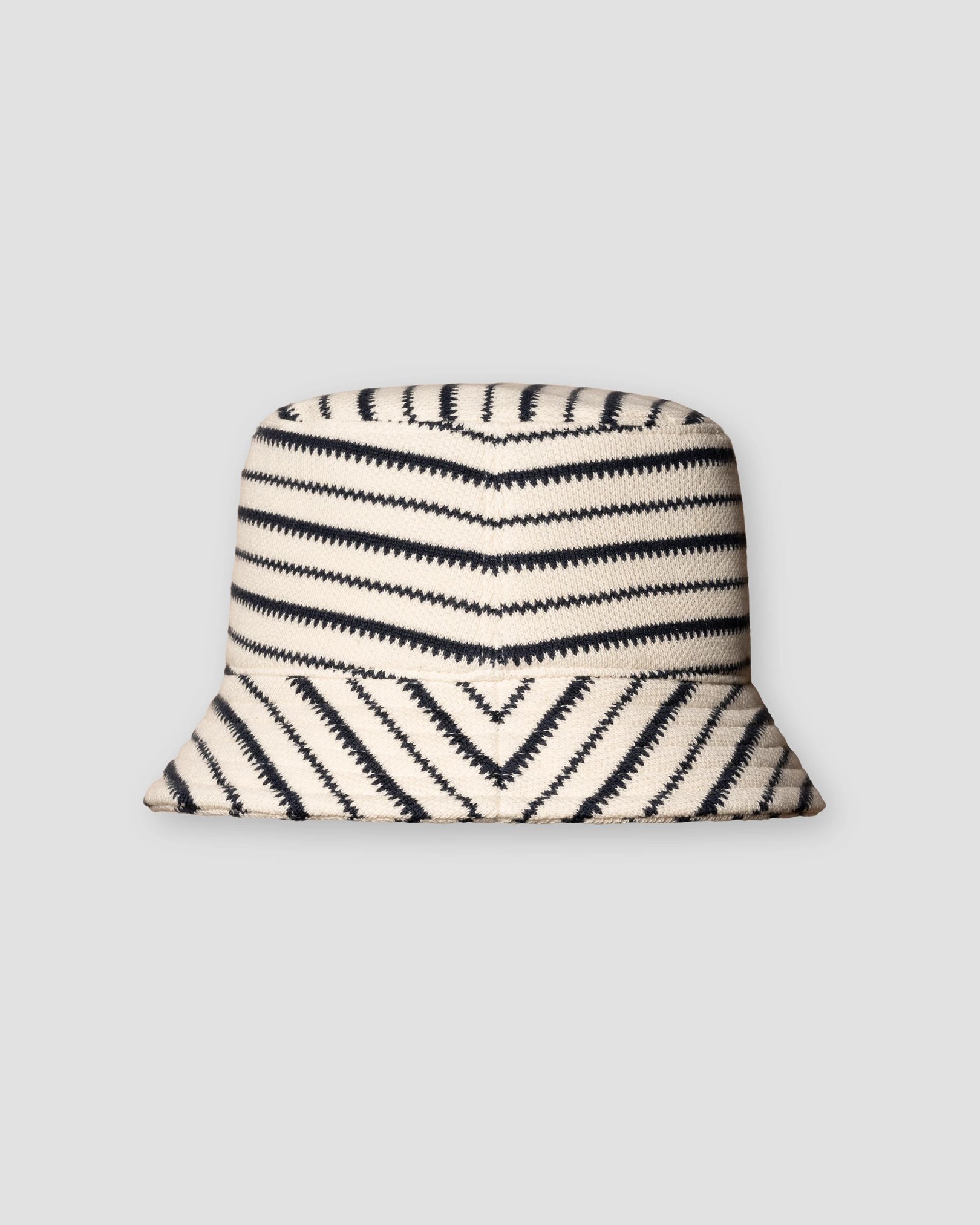 Eton - white and blue striped bucket hat