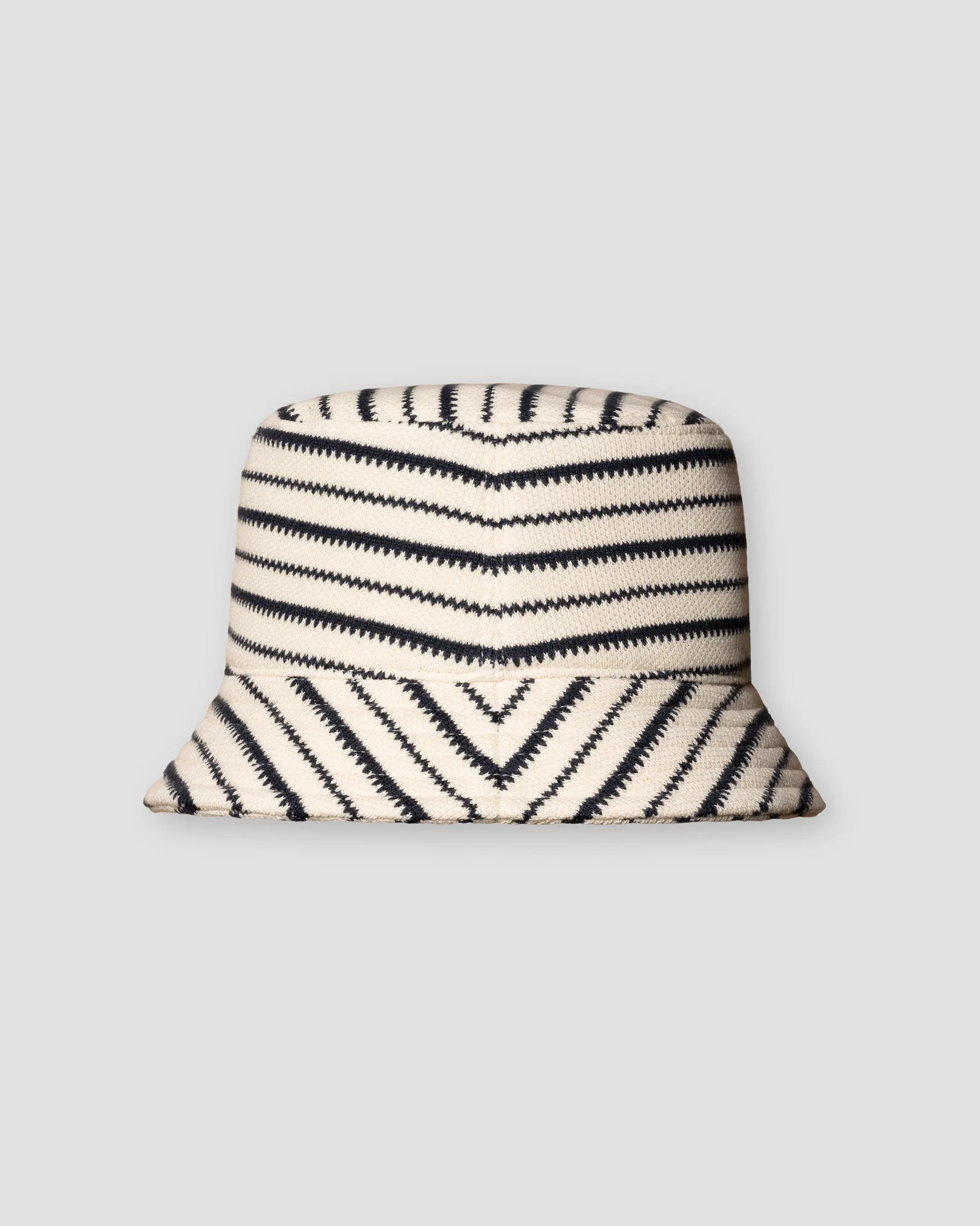 Eton - white and blue striped bucket hat