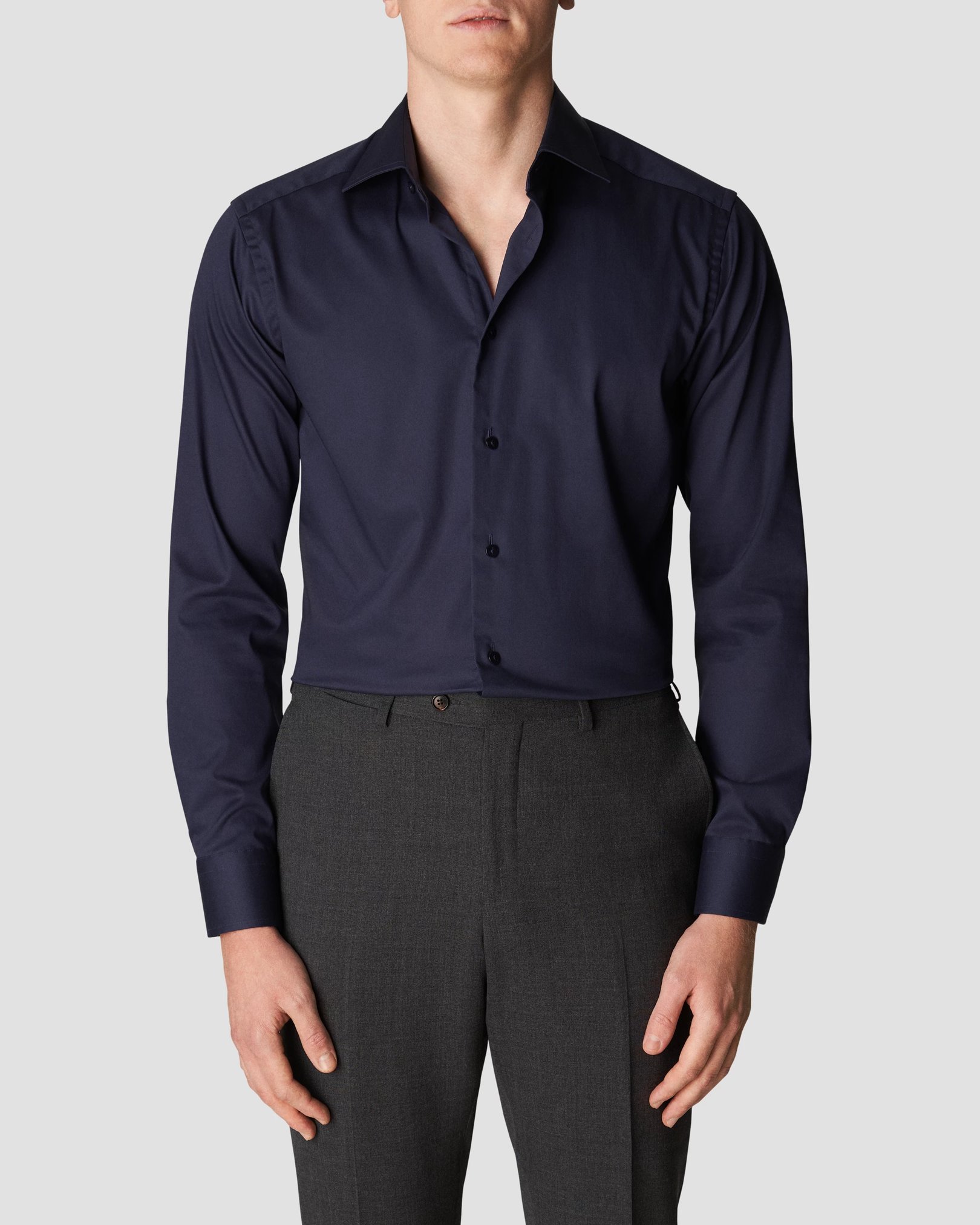 Eton - navy blue twillstretch