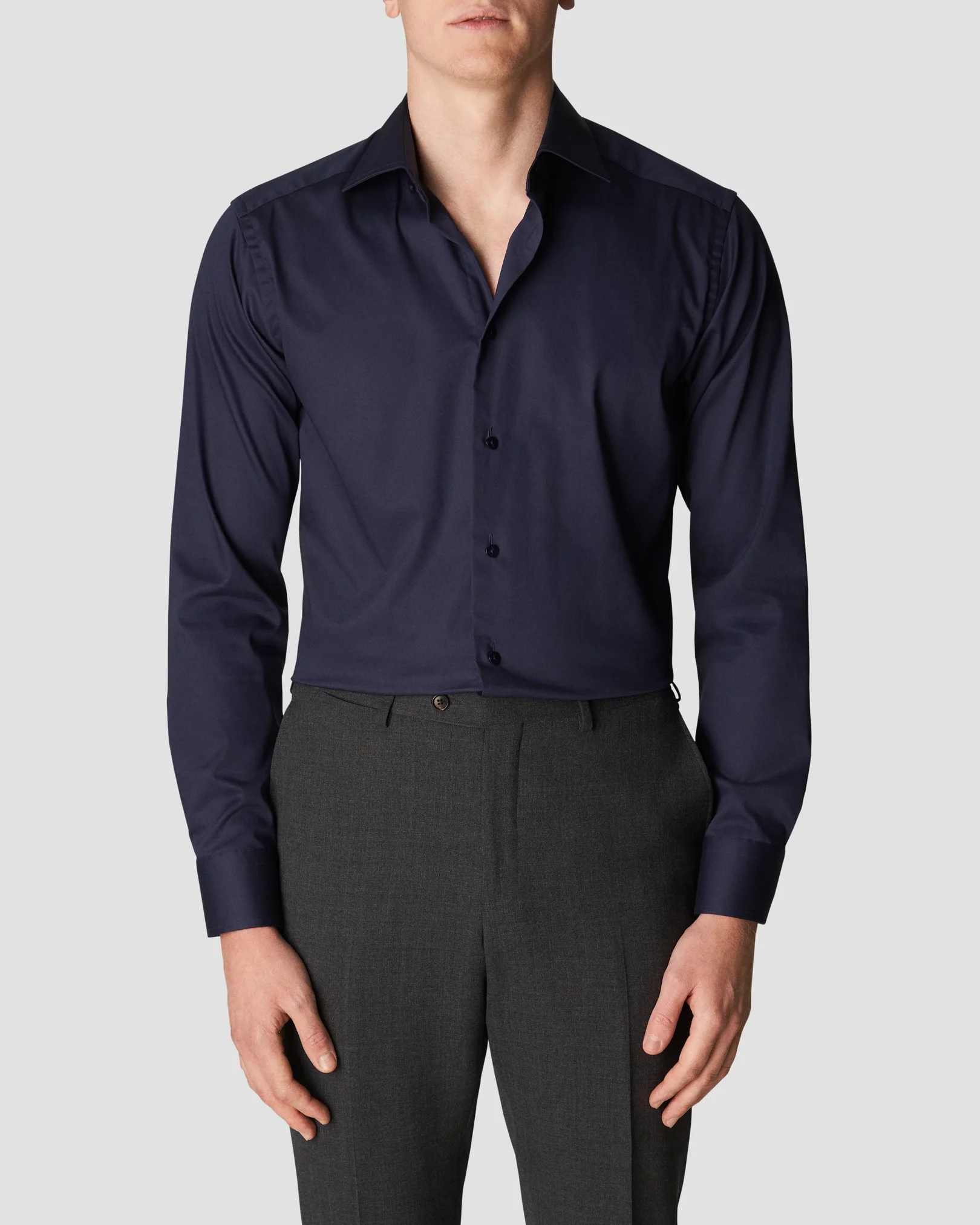 Eton - navy blue twillstretch
